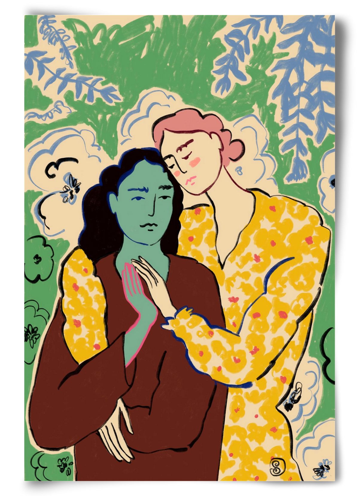 HOLDING HANDS, 60x90 cm, Keret nélkül