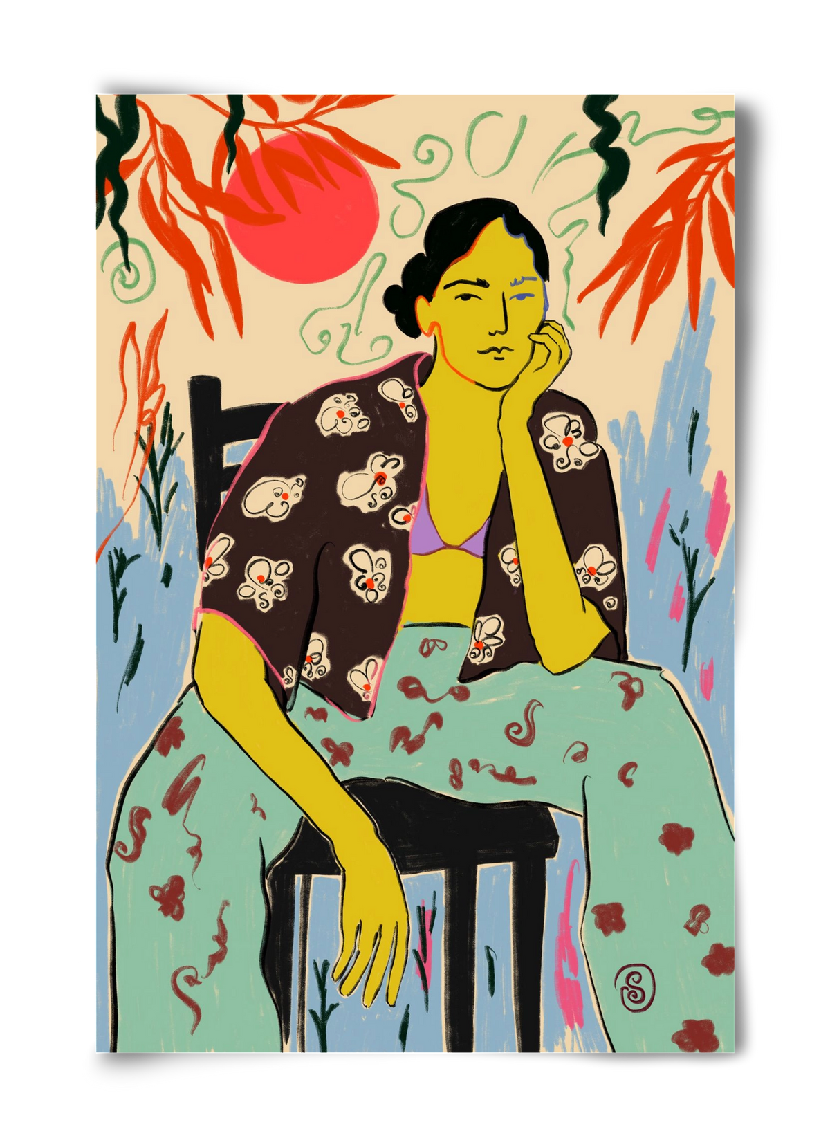 SUN AND WAVES, 40x60 cm, Keret nélkül