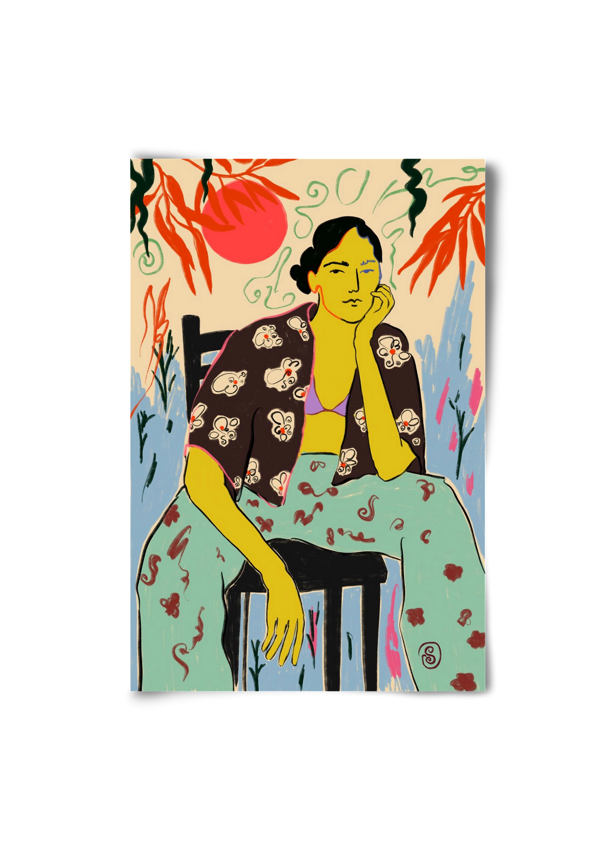 SUN AND WAVES, 20x30 cm, Keret nélkül