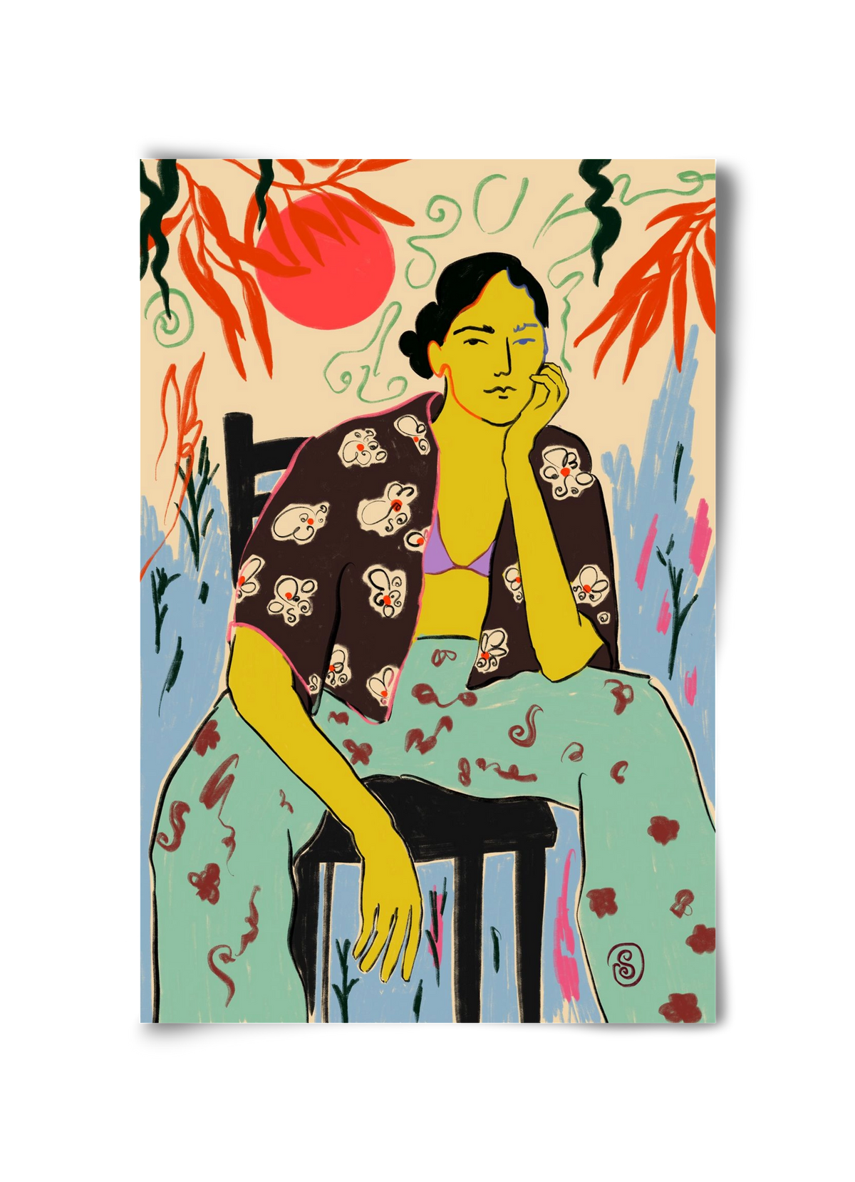 SUN AND WAVES, 30x45 cm, Keret nélkül