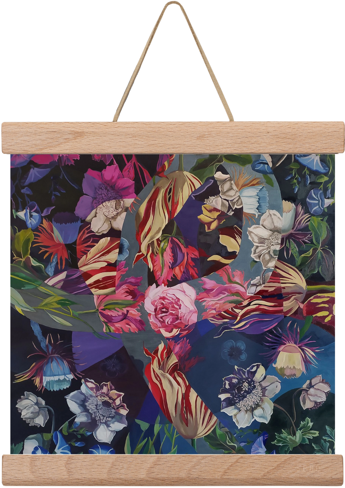 Flowers, 20x20 cm (20x20 cm), Tölgy akasztó