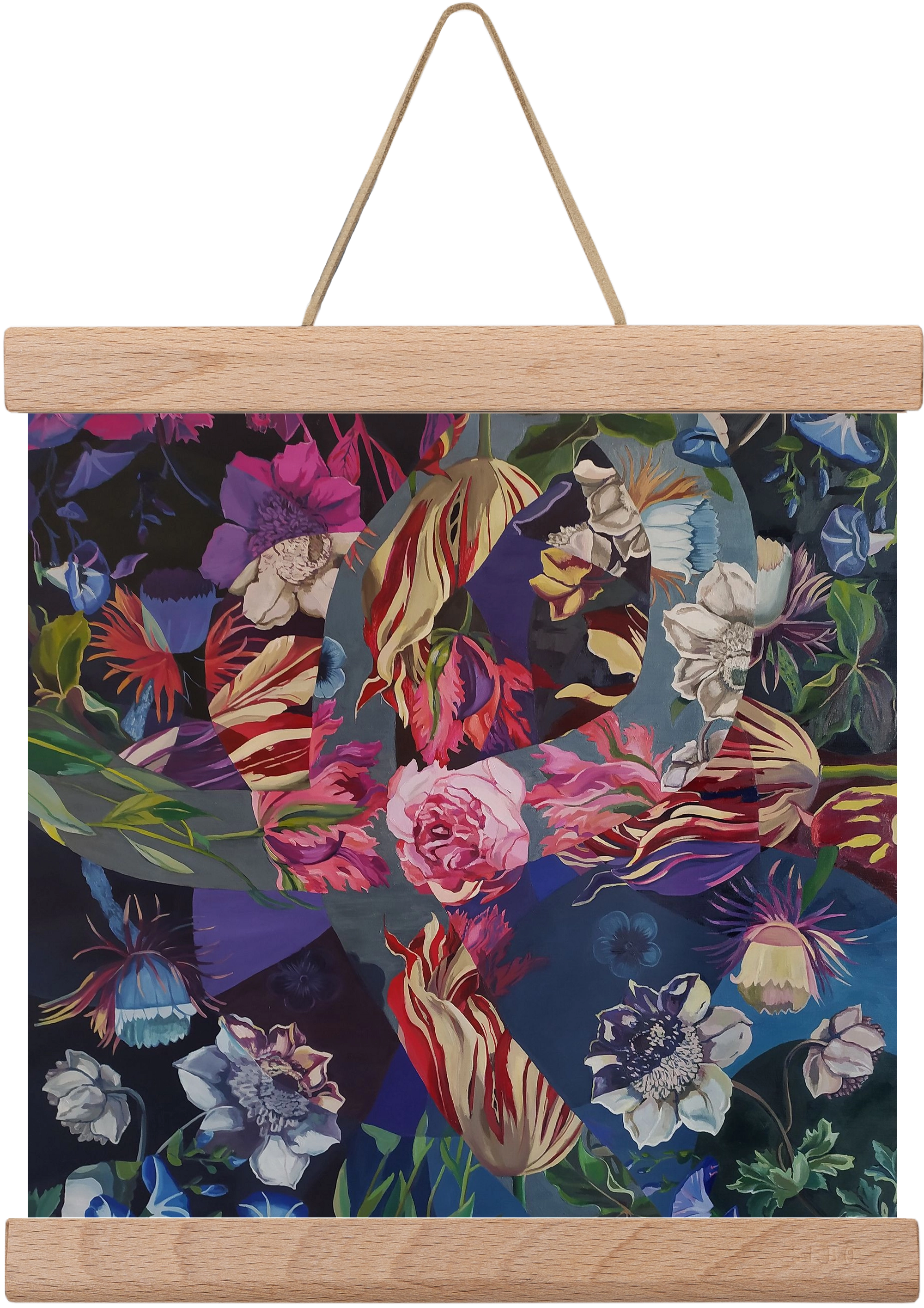 Flowers, 20x20 cm (20x20 cm), Tölgy akasztó