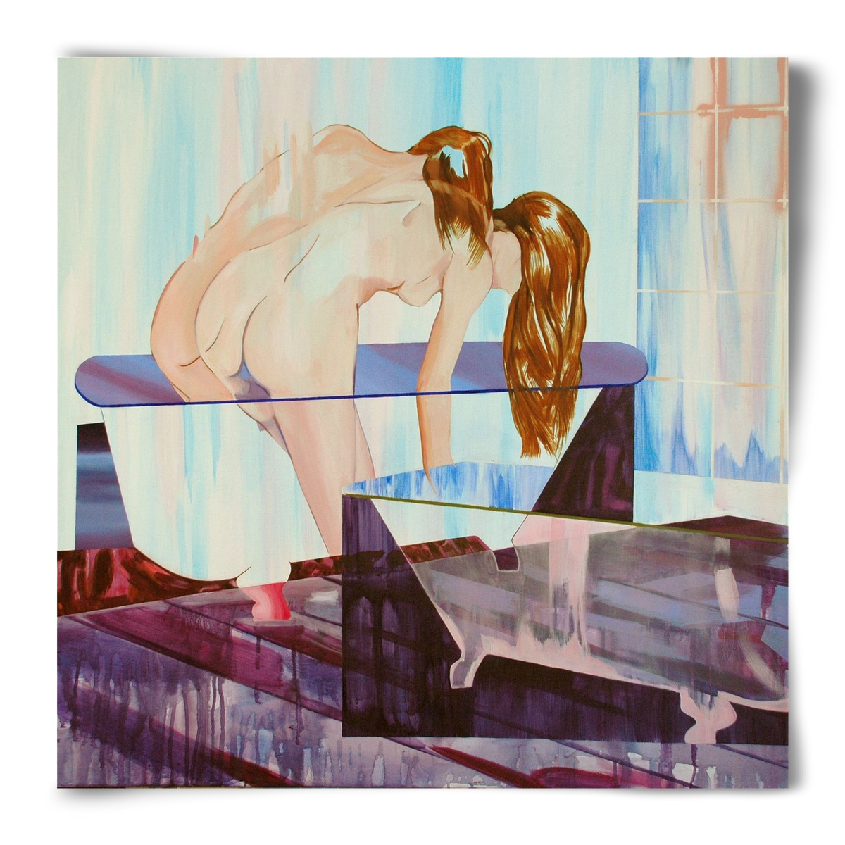 Nő háttal I., 50x50 cm, Keret nélkül