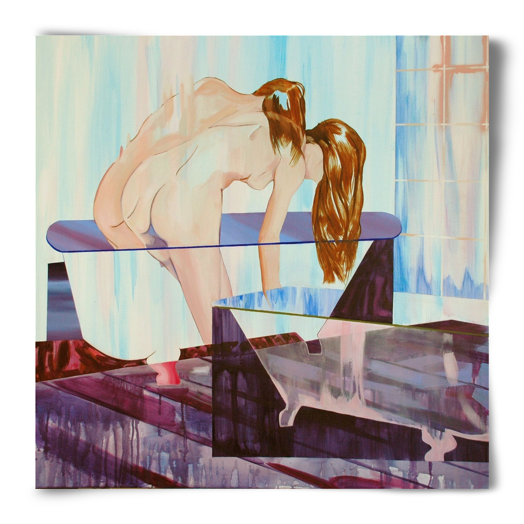 Nő háttal I., 50x50 cm, Keret nélkül