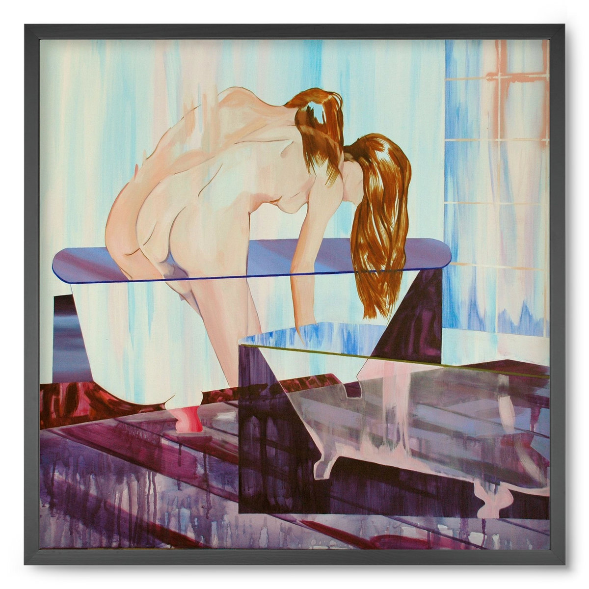 Nő háttal I., 50x50 cm (50x50 cm), Fekete keret