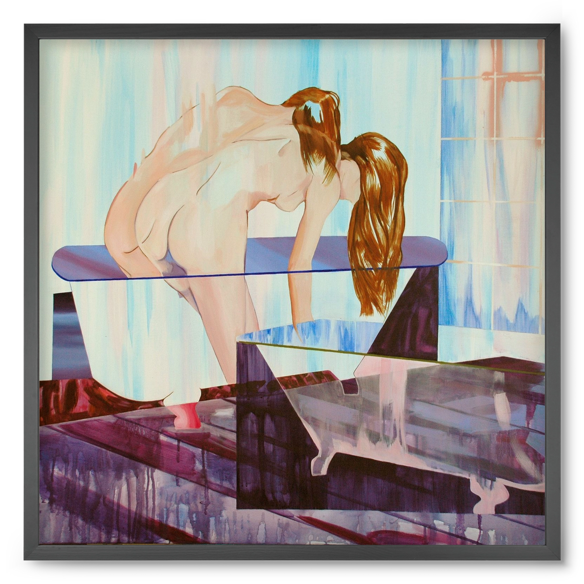 Nő háttal I., 50x50 cm (50x50 cm), Fekete keret