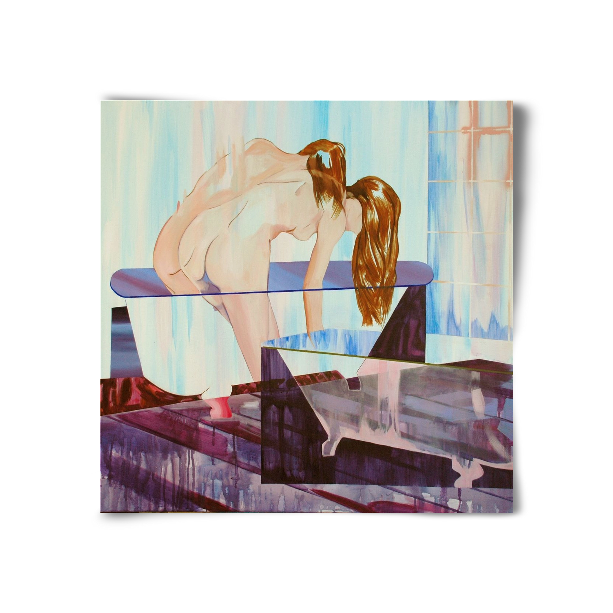 Nő háttal I., 30x30 cm, Keret nélkül