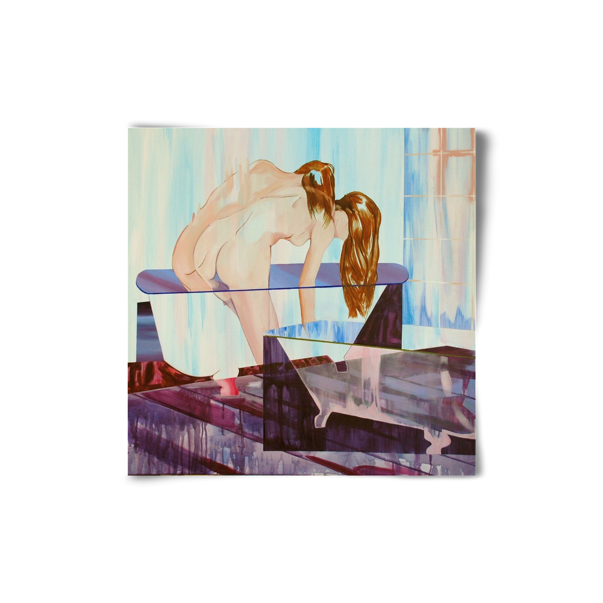 Nő háttal I., 20x20 cm, Keret nélkül