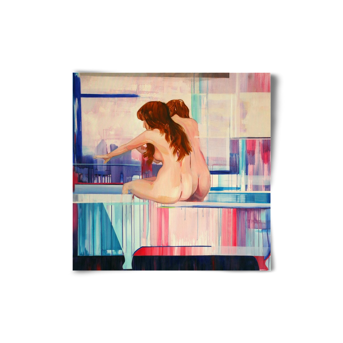 Nő háttal, 20x20 cm, Keret nélkül