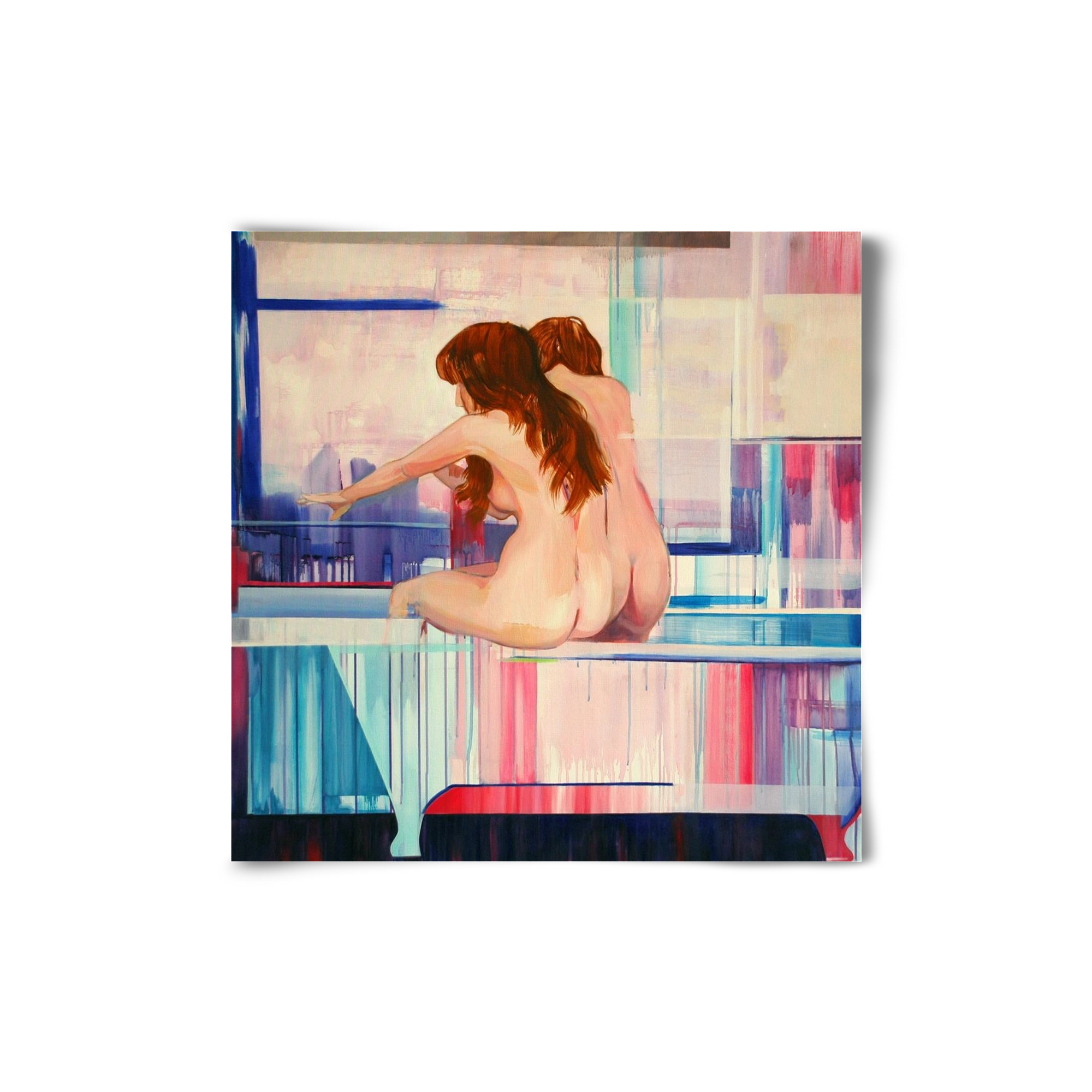 Nő háttal, 20x20 cm, Keret nélkül