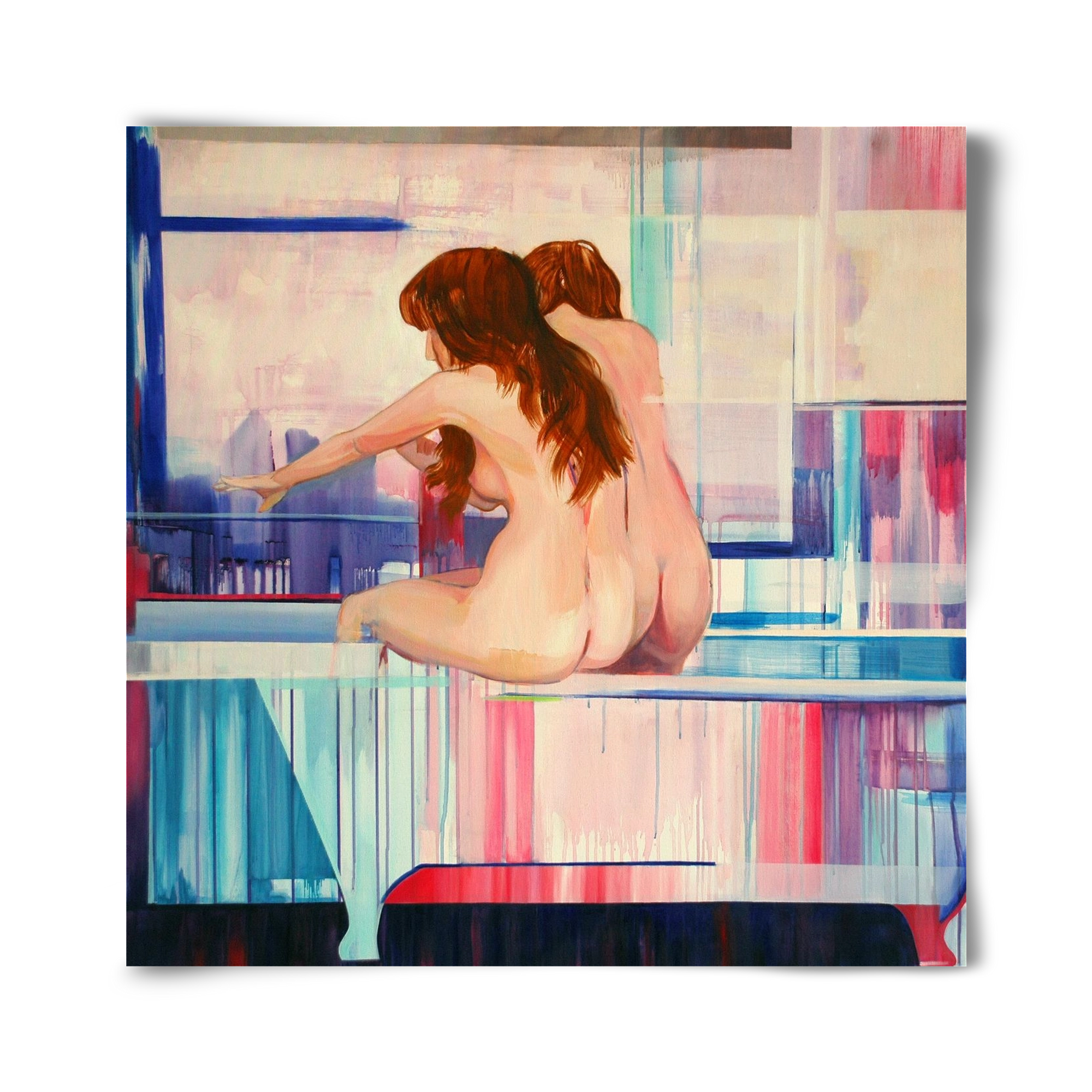 Nő háttal, 40x40 cm, Keret nélkül