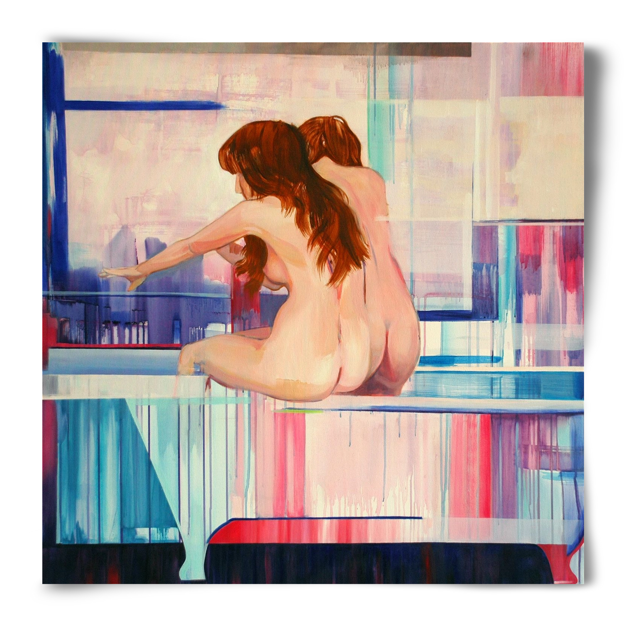 Nő háttal, 50x50 cm, Keret nélkül