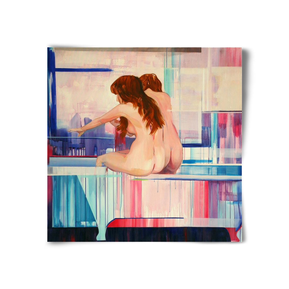 Nő háttal, 30x30 cm, Keret nélkül