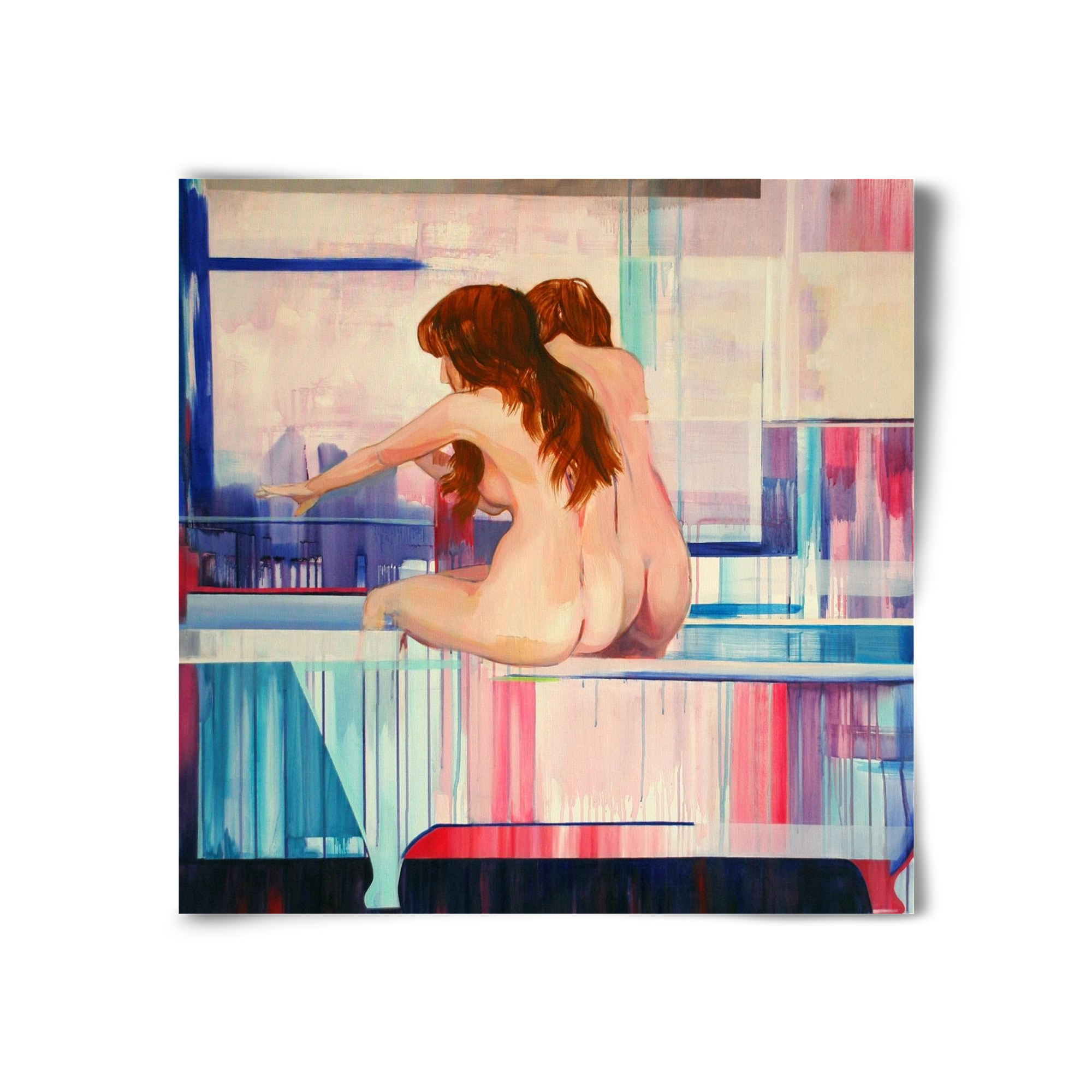 Nő háttal, 30x30 cm, Keret nélkül