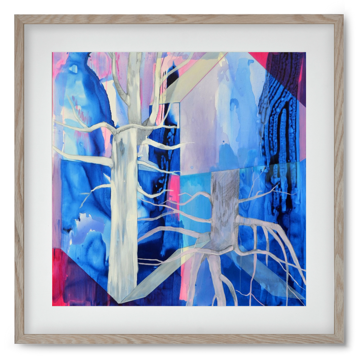 Ent, 50x50 cm (40x40 cm), Tölgy keret, paszpartuval