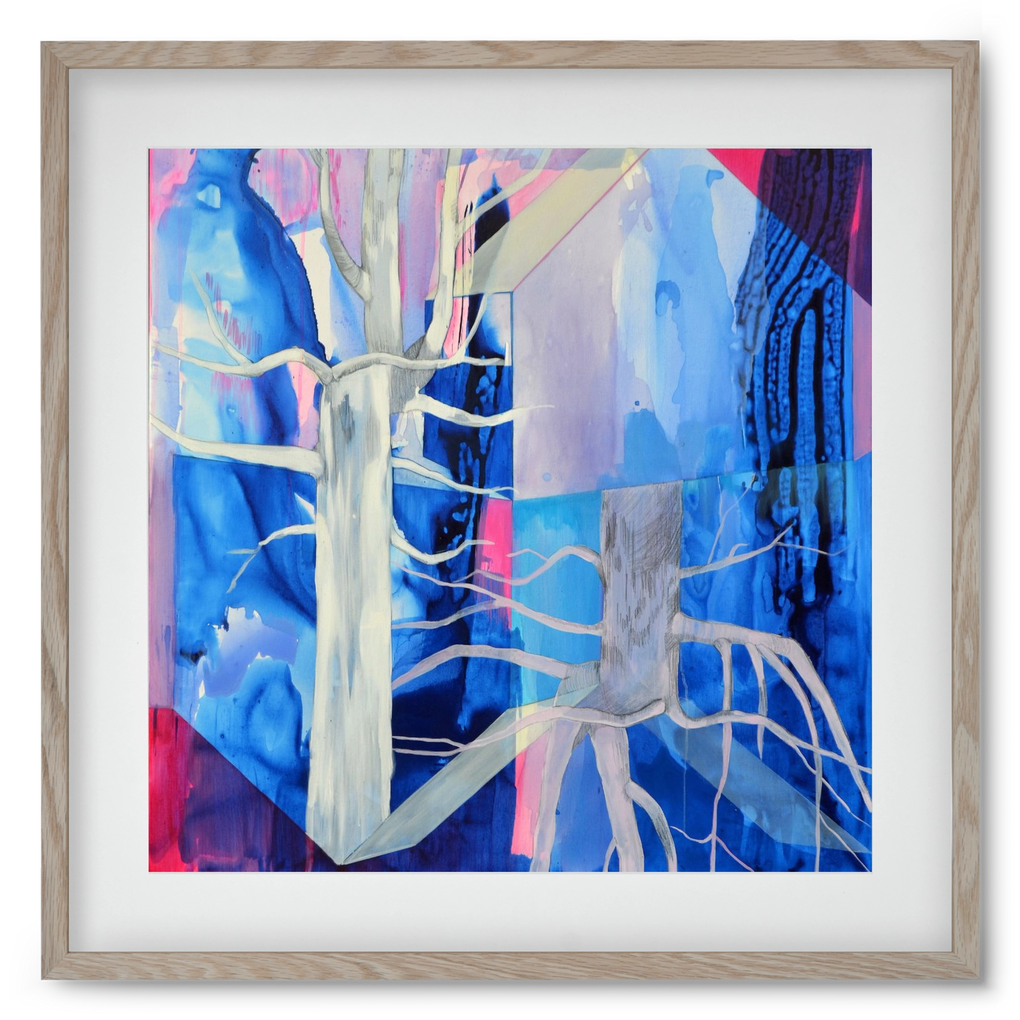 Ent, 50x50 cm (40x40 cm), Tölgy keret, paszpartuval