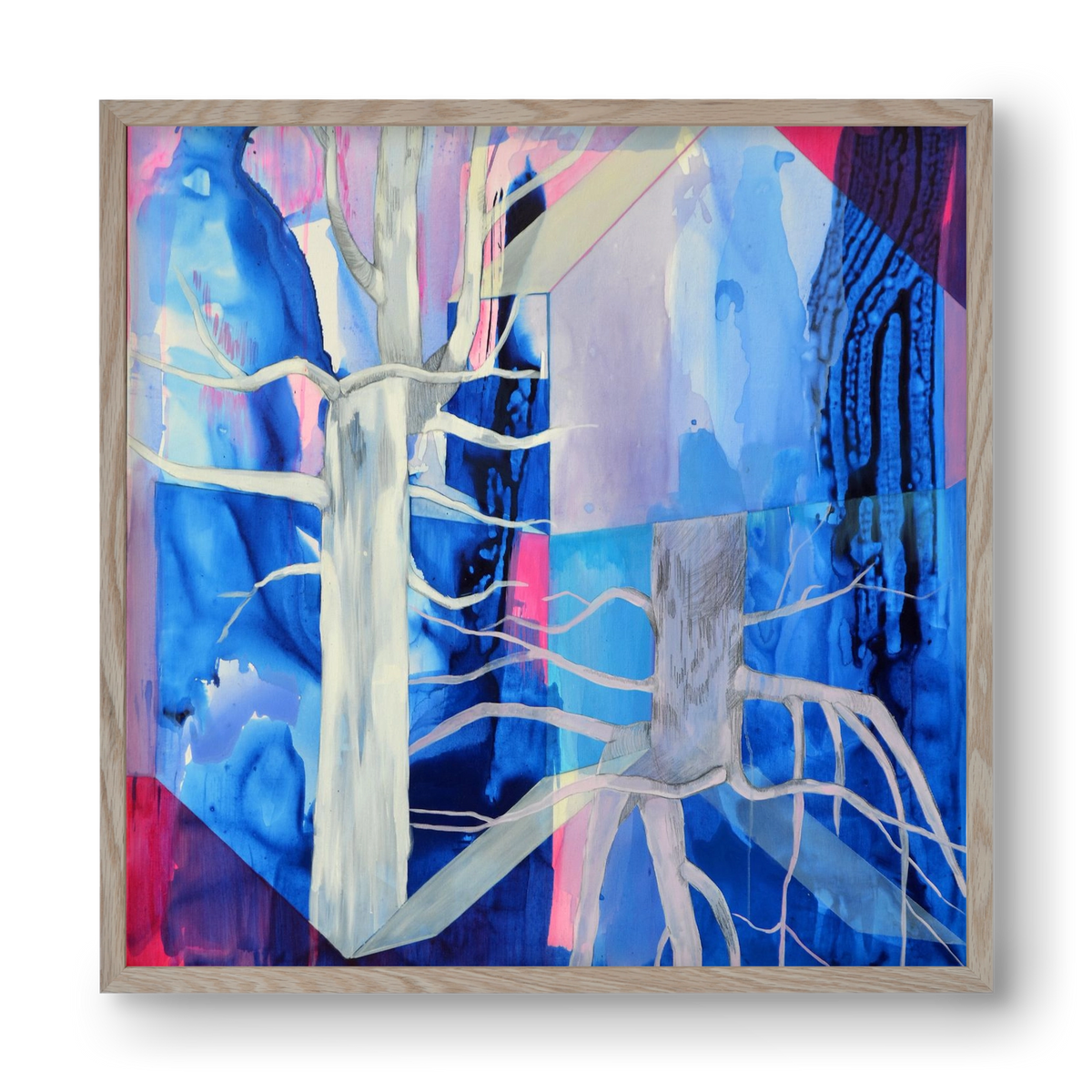 Ent, 40x40 cm (40x40 cm), Tölgy keret