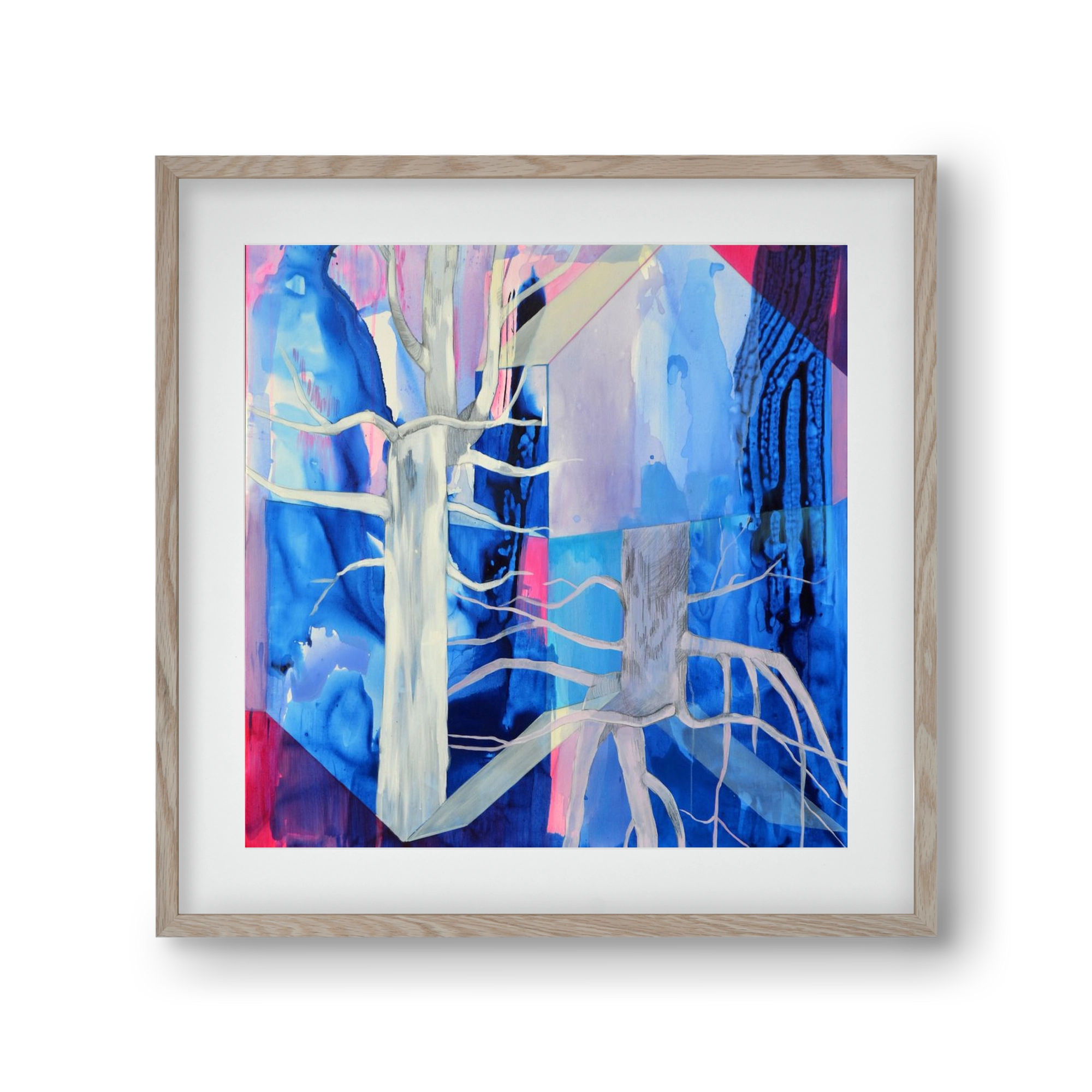 Ent, 30x30 cm (20x20 cm), Tölgy keret, paszpartuval