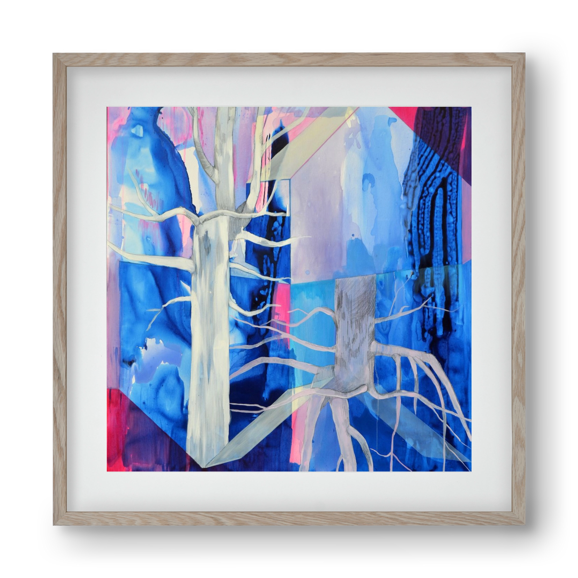 Ent, 40x40 cm (30x30 cm), Tölgy keret, paszpartuval