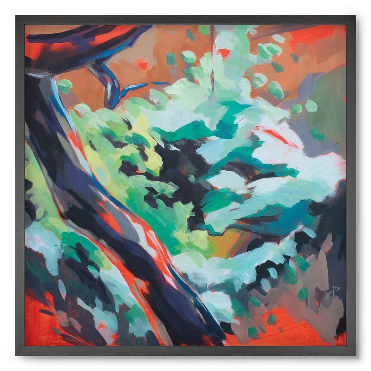 The garden, 50x50 cm (50x50 cm), Fekete keret