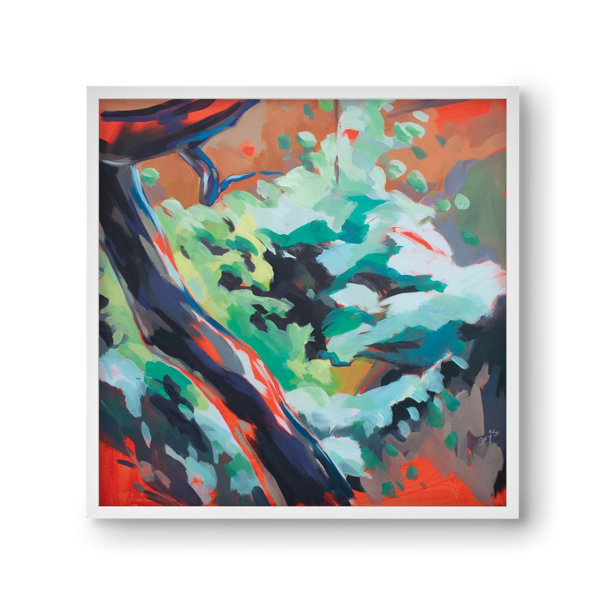 The garden, 30x30 cm (30x30 cm), Fehér keret