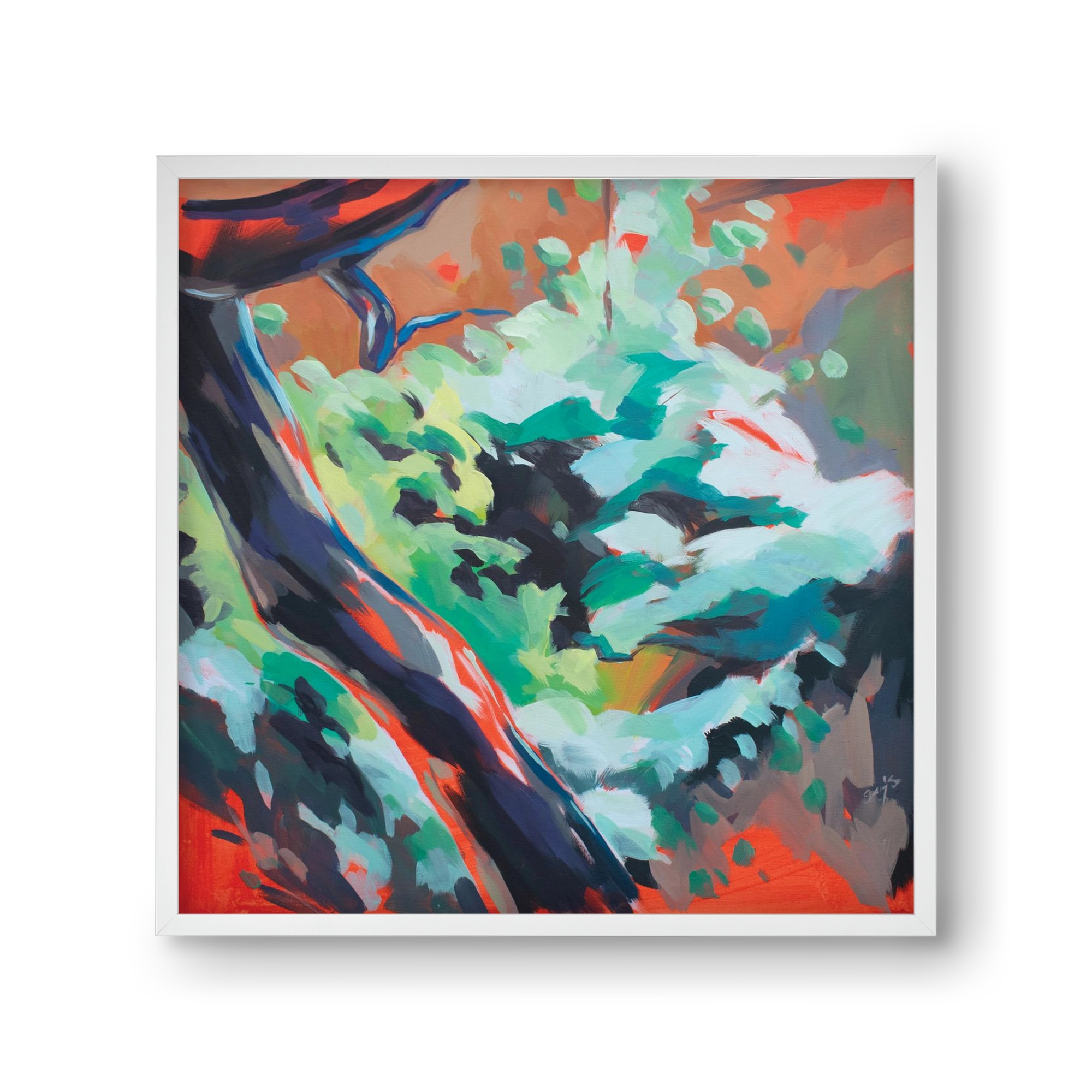 The garden, 30x30 cm (30x30 cm), Fehér keret