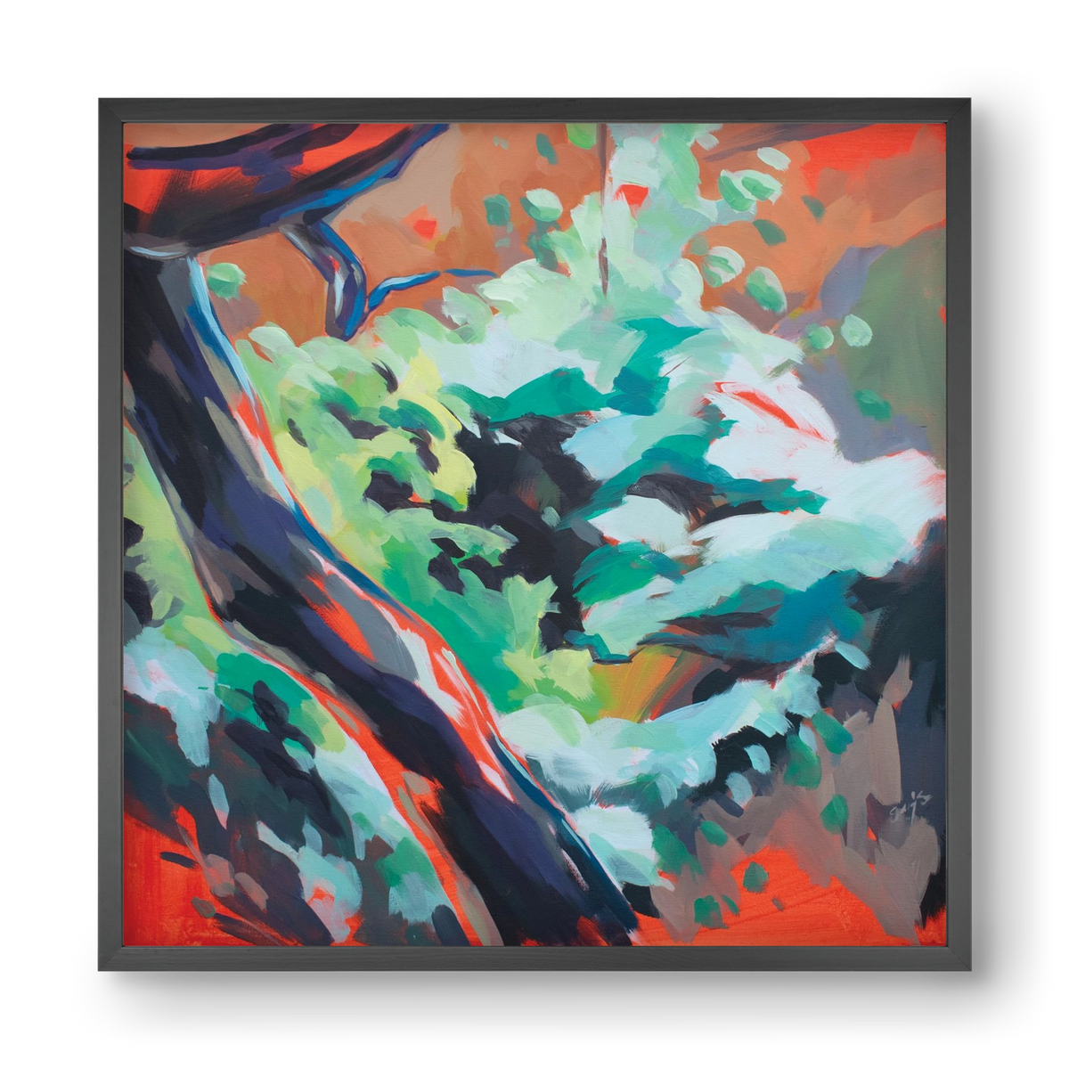 The garden, 40x40 cm (40x40 cm), Fekete keret