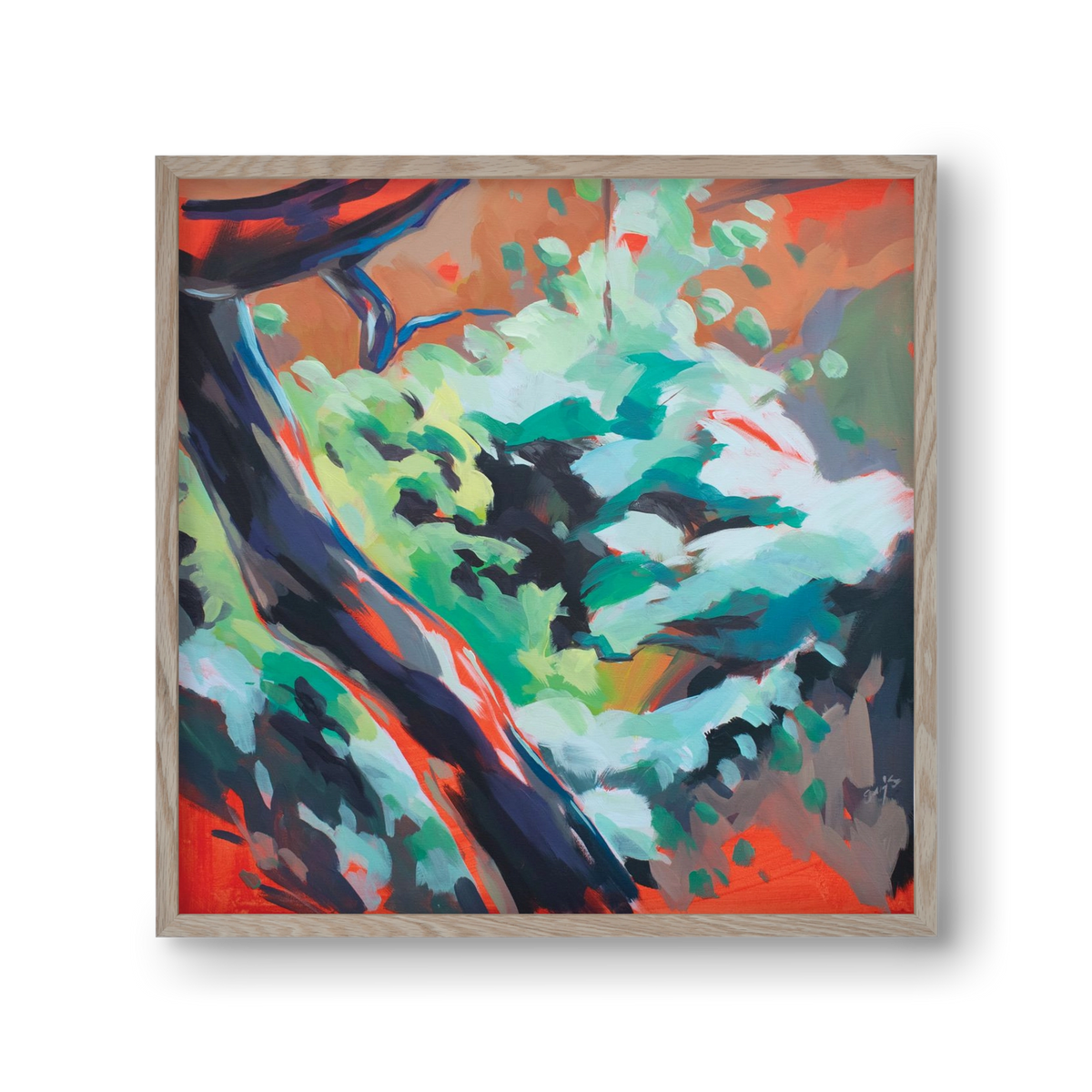 The garden, 30x30 cm (30x30 cm), Tölgy keret