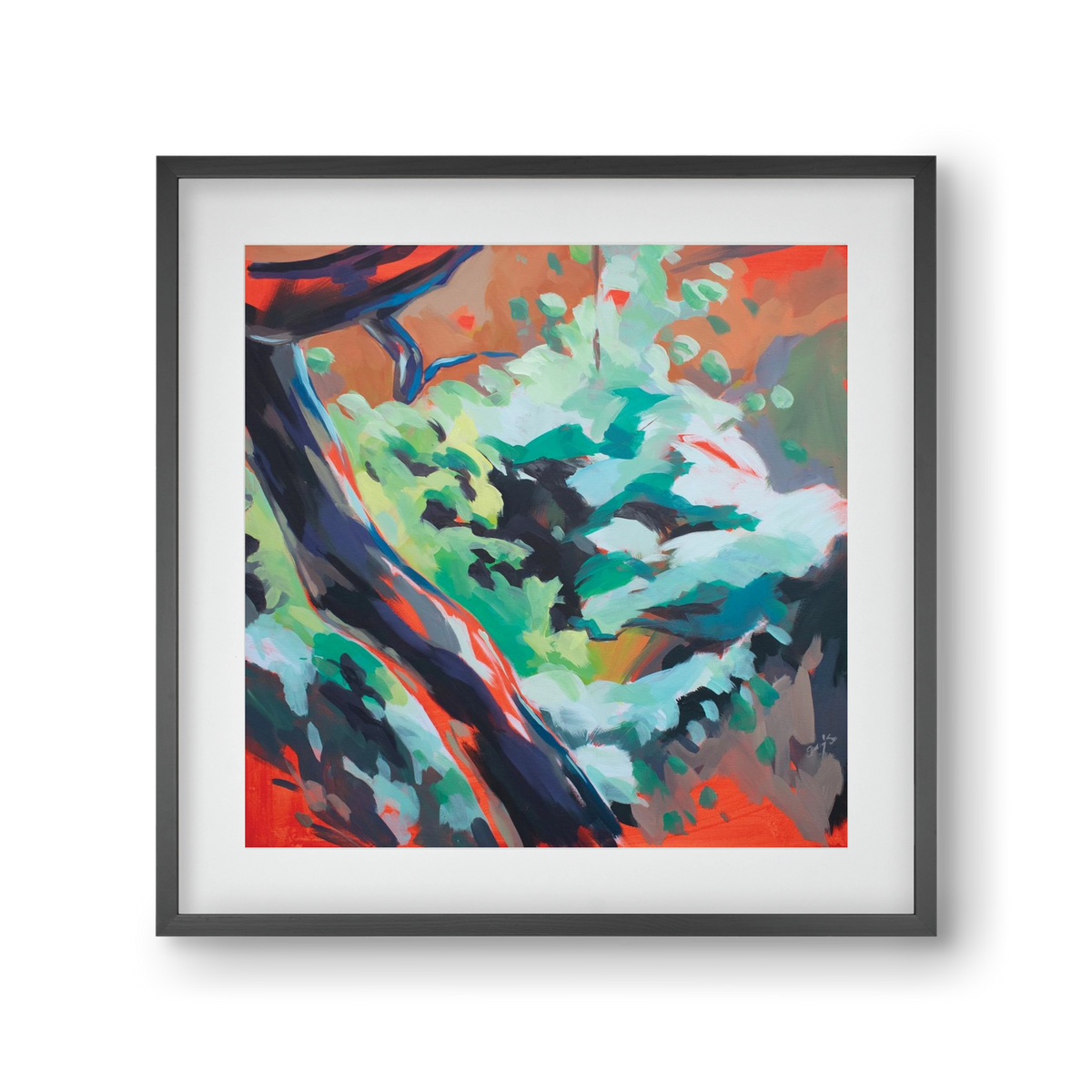 The garden, 30x30 cm (20x20 cm), Fekete keret, paszpartuval