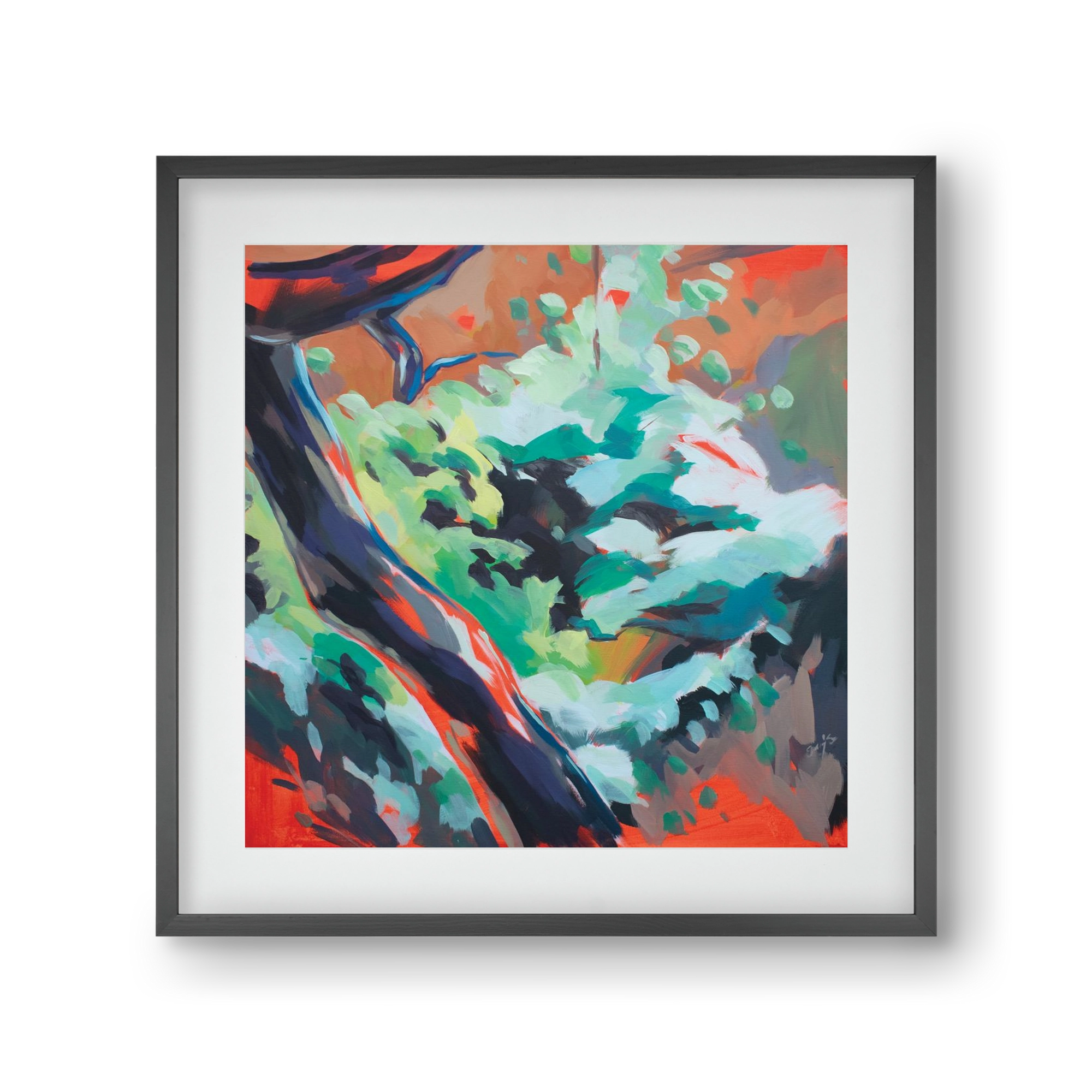 The garden, 30x30 cm (20x20 cm), Fekete keret, paszpartuval