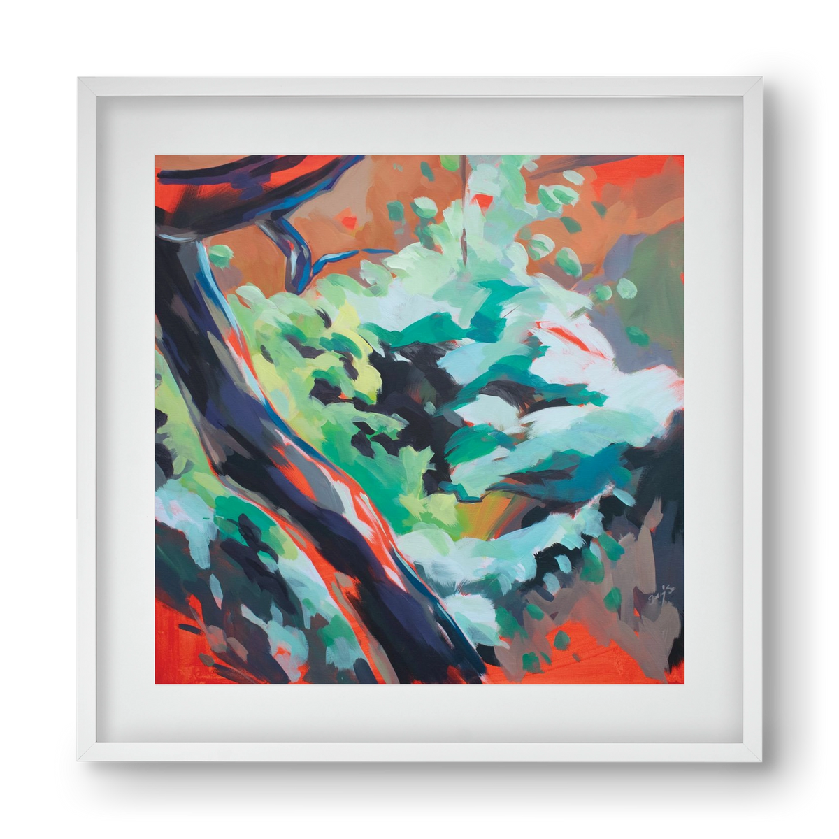 The garden, 40x40 cm (30x30 cm), Fehér keret, paszpartuval