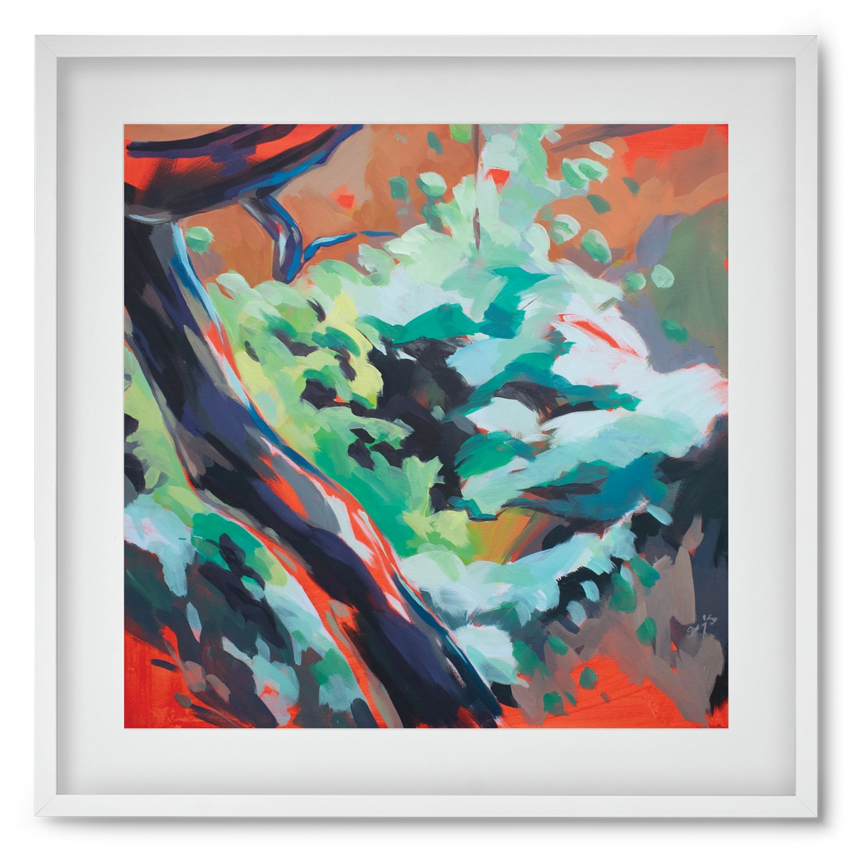 The garden, 50x50 cm (40x40 cm), Fehér keret, paszpartuval