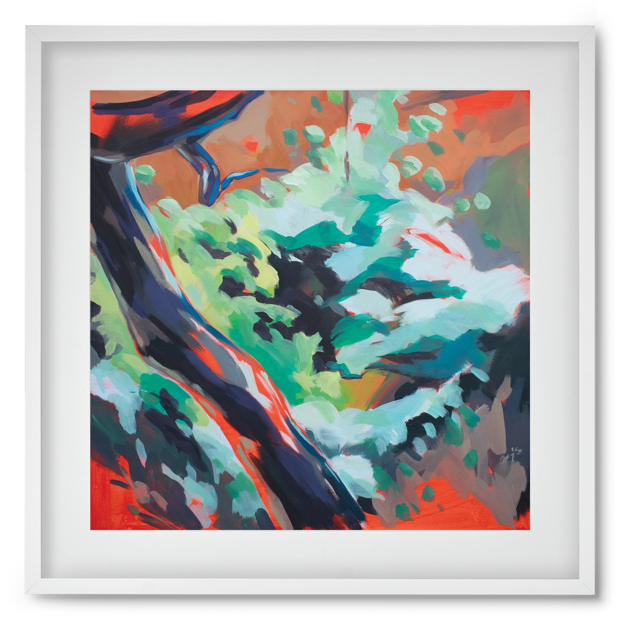 The garden, 50x50 cm (40x40 cm), Fehér keret, paszpartuval