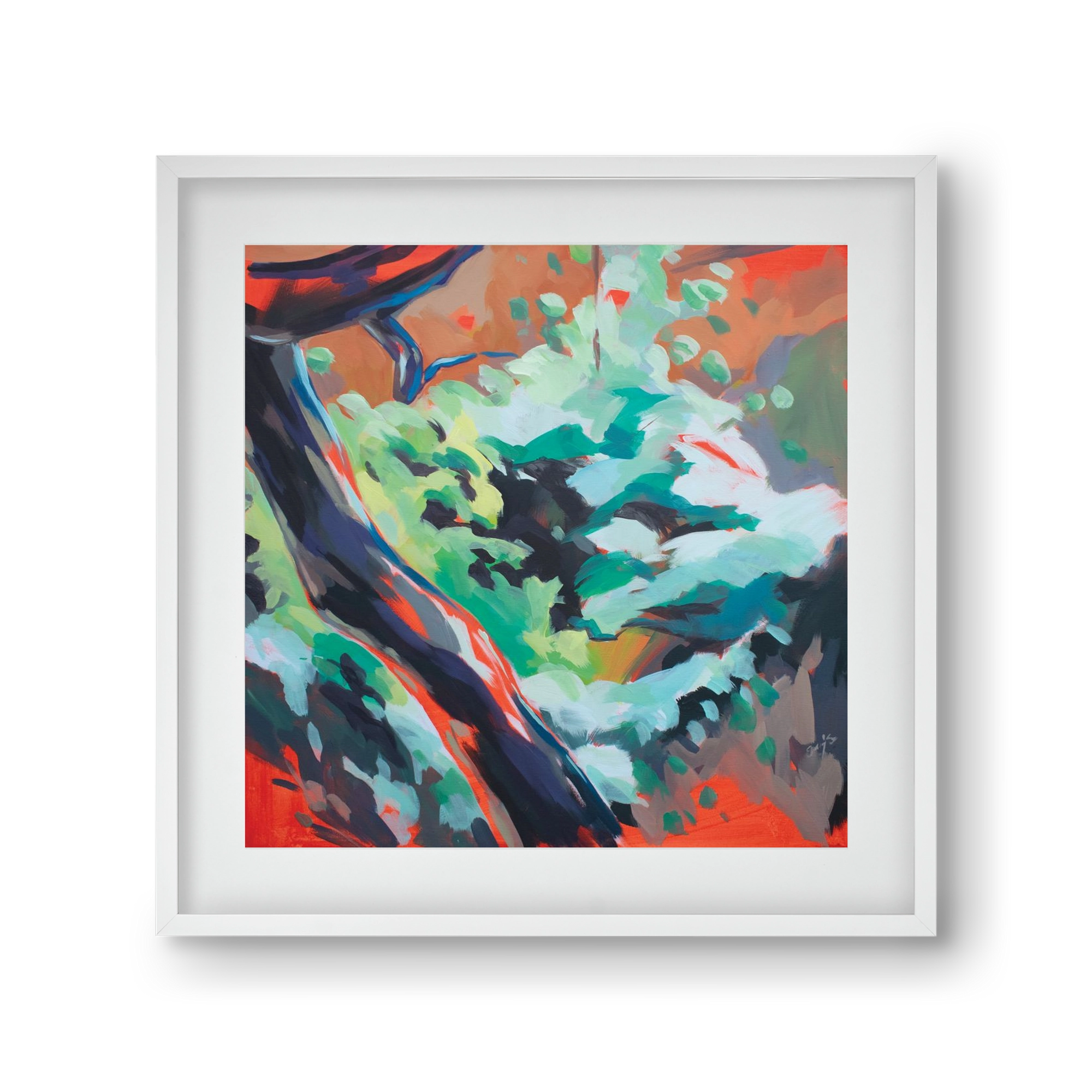 The garden, 30x30 cm (20x20 cm), Fehér keret, paszpartuval