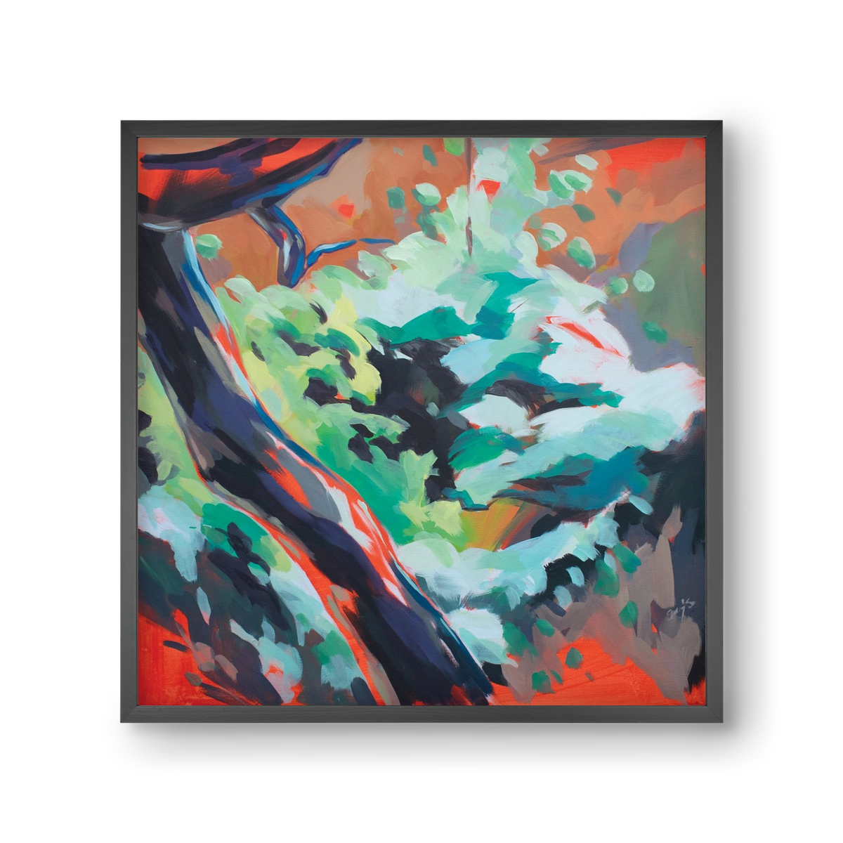 The garden, 30x30 cm (30x30 cm), Fekete keret