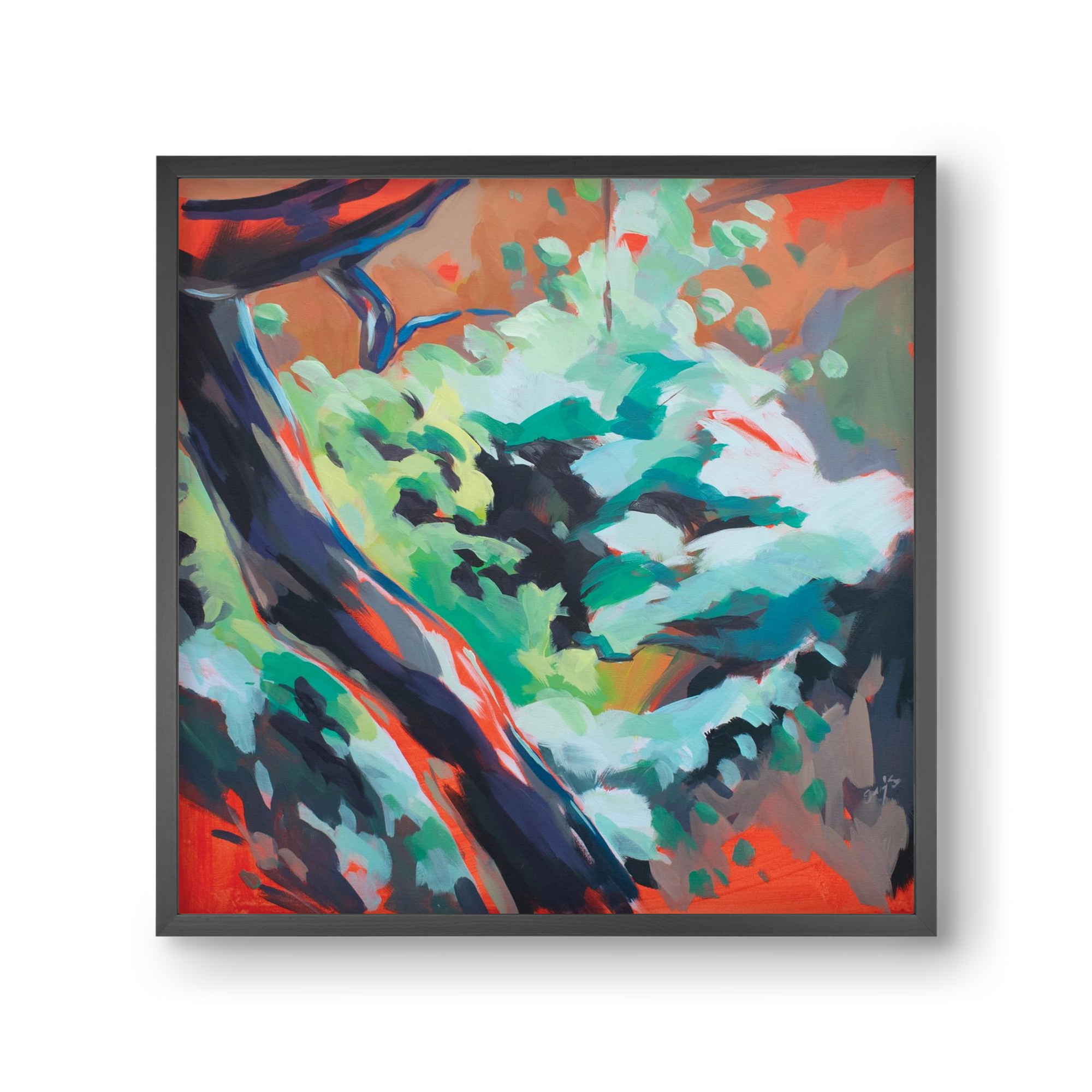 The garden, 30x30 cm (30x30 cm), Fekete keret