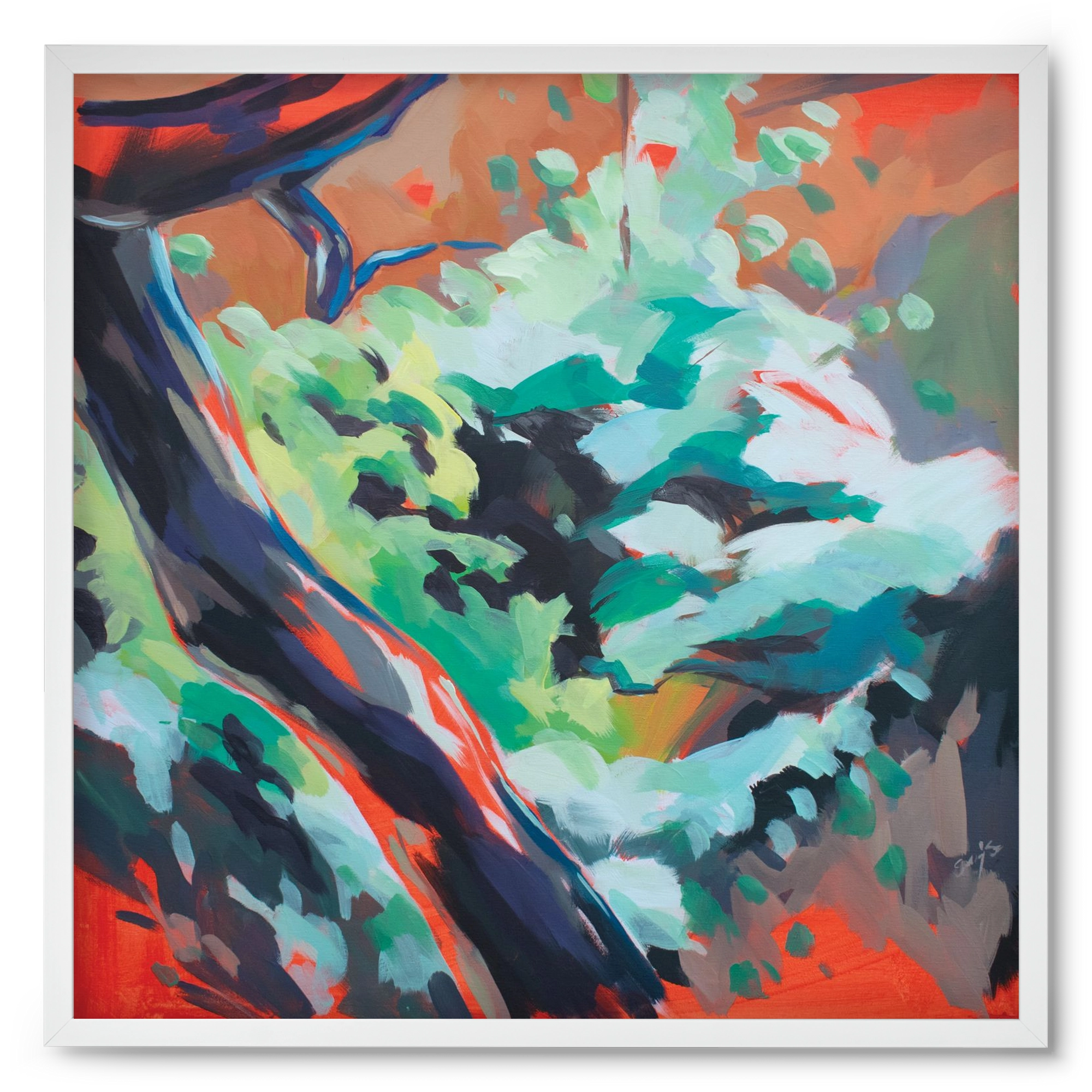 The garden, 50x50 cm (50x50 cm), Fehér keret