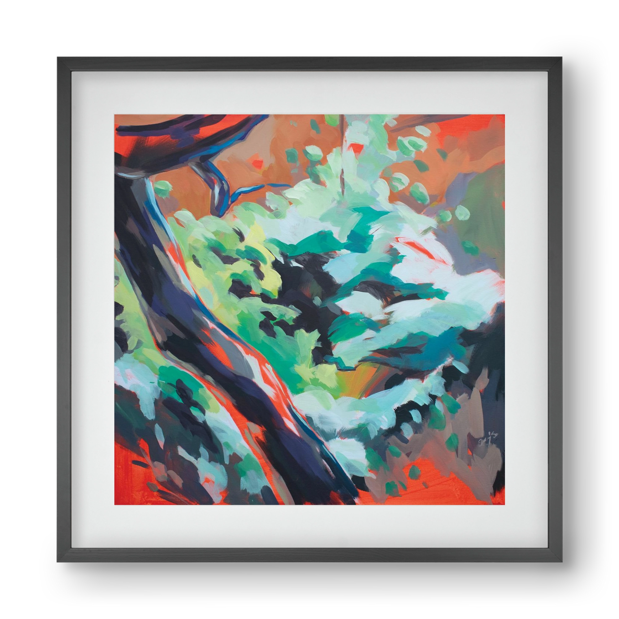 The garden, 40x40 cm (30x30 cm), Fekete keret, paszpartuval