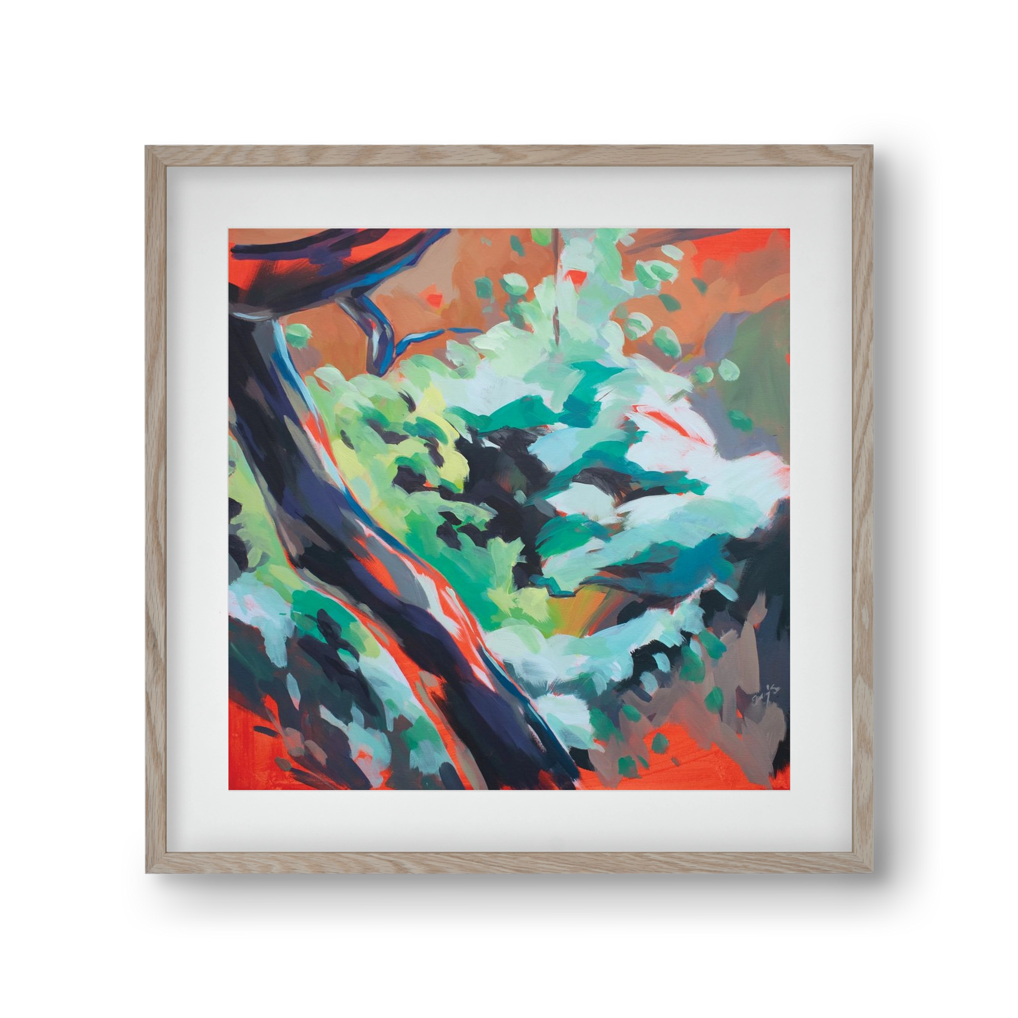 The garden, 30x30 cm (20x20 cm), Tölgy keret, paszpartuval