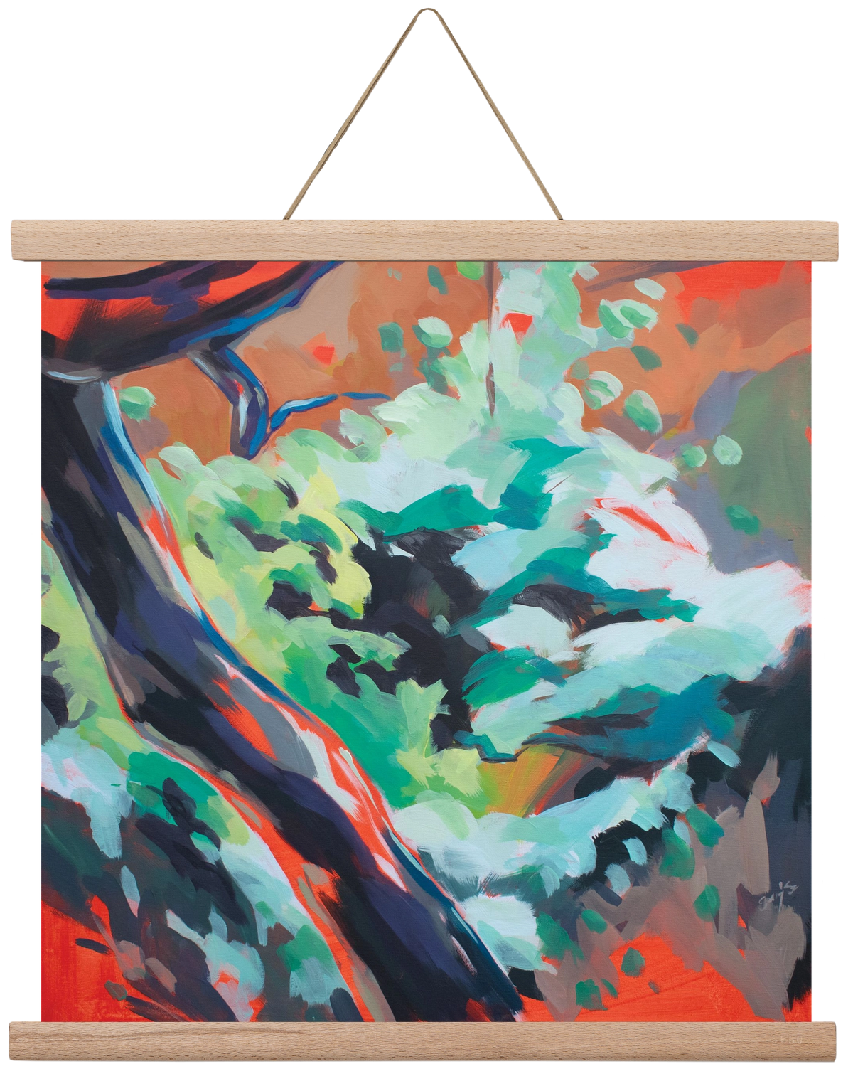 The garden, 40x40 cm (40x40 cm), Tölgy akasztó