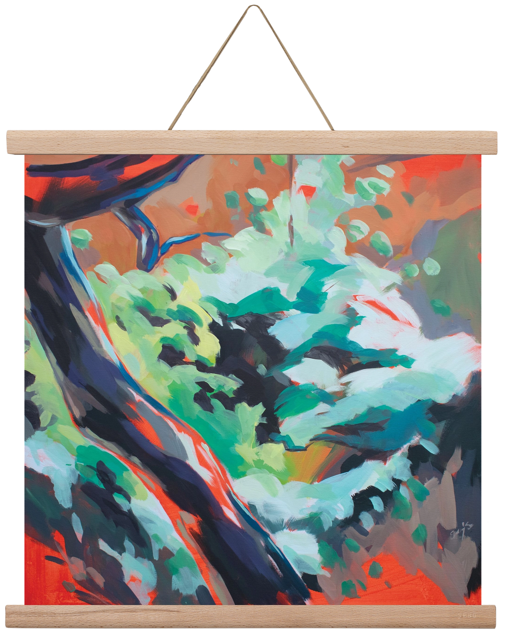 The garden, 40x40 cm (40x40 cm), Tölgy akasztó