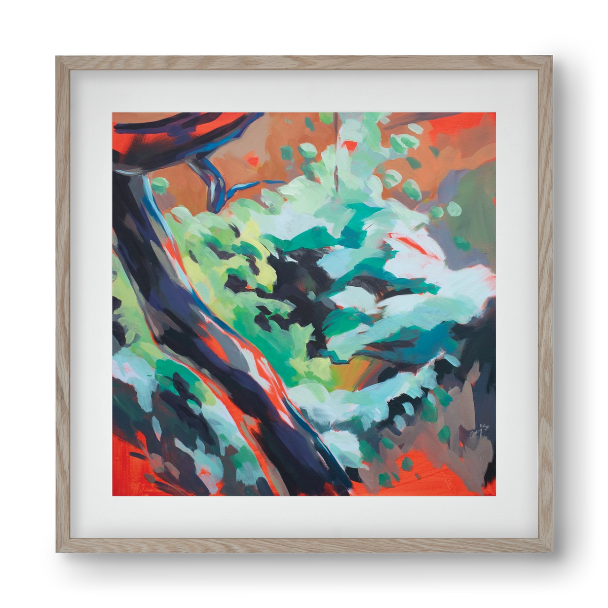 The garden, 40x40 cm (30x30 cm), Tölgy keret, paszpartuval