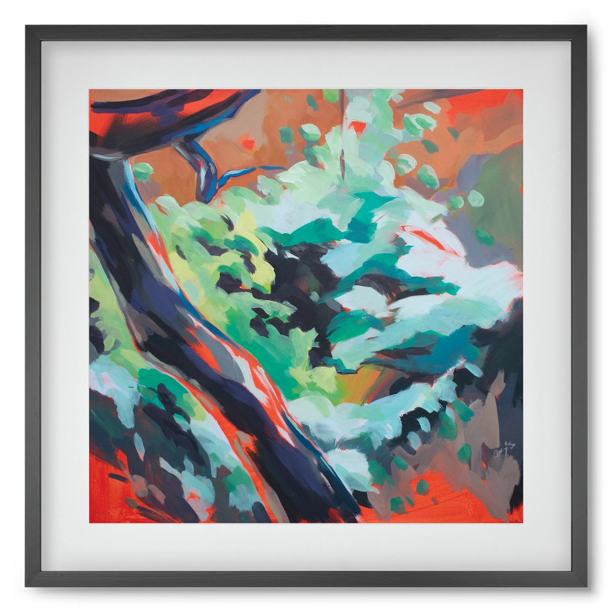 The garden, 50x50 cm (40x40 cm), Fekete keret, paszpartuval