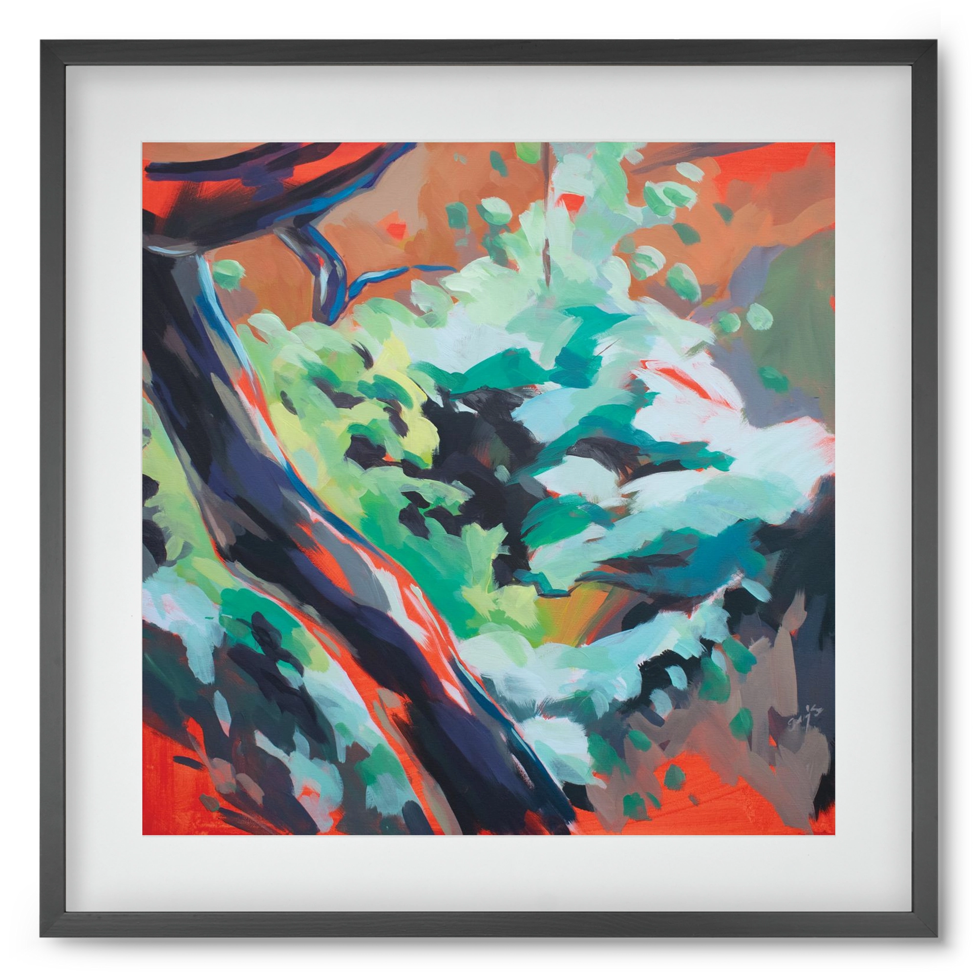 The garden, 50x50 cm (40x40 cm), Fekete keret, paszpartuval