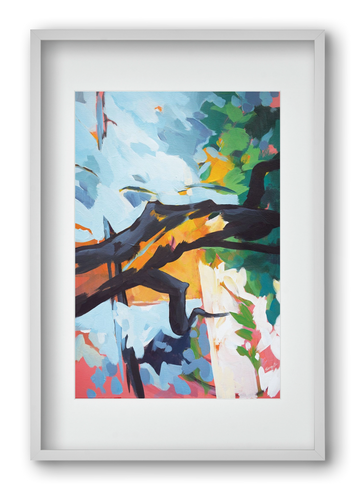 The garden II., 40x60 cm (30x45 cm), Fehér keret, paszpartuval