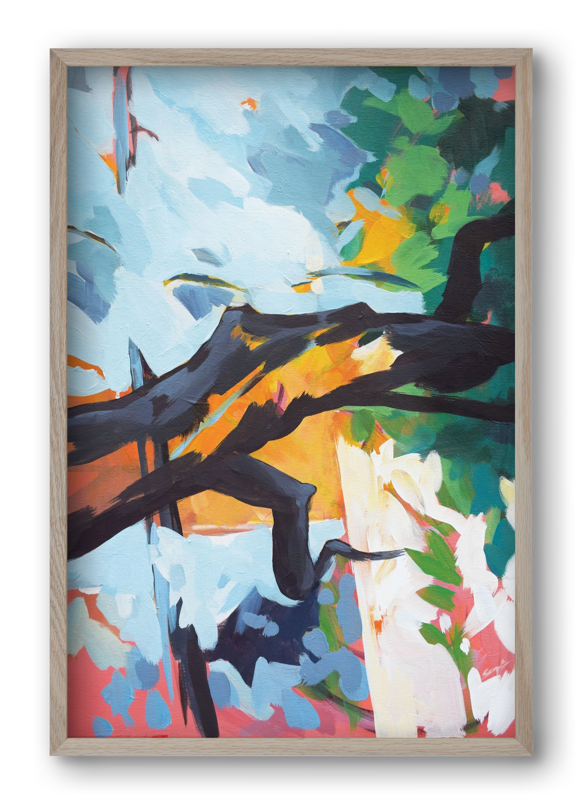 The garden II., 40x60 cm (40x60 cm), Tölgy keret