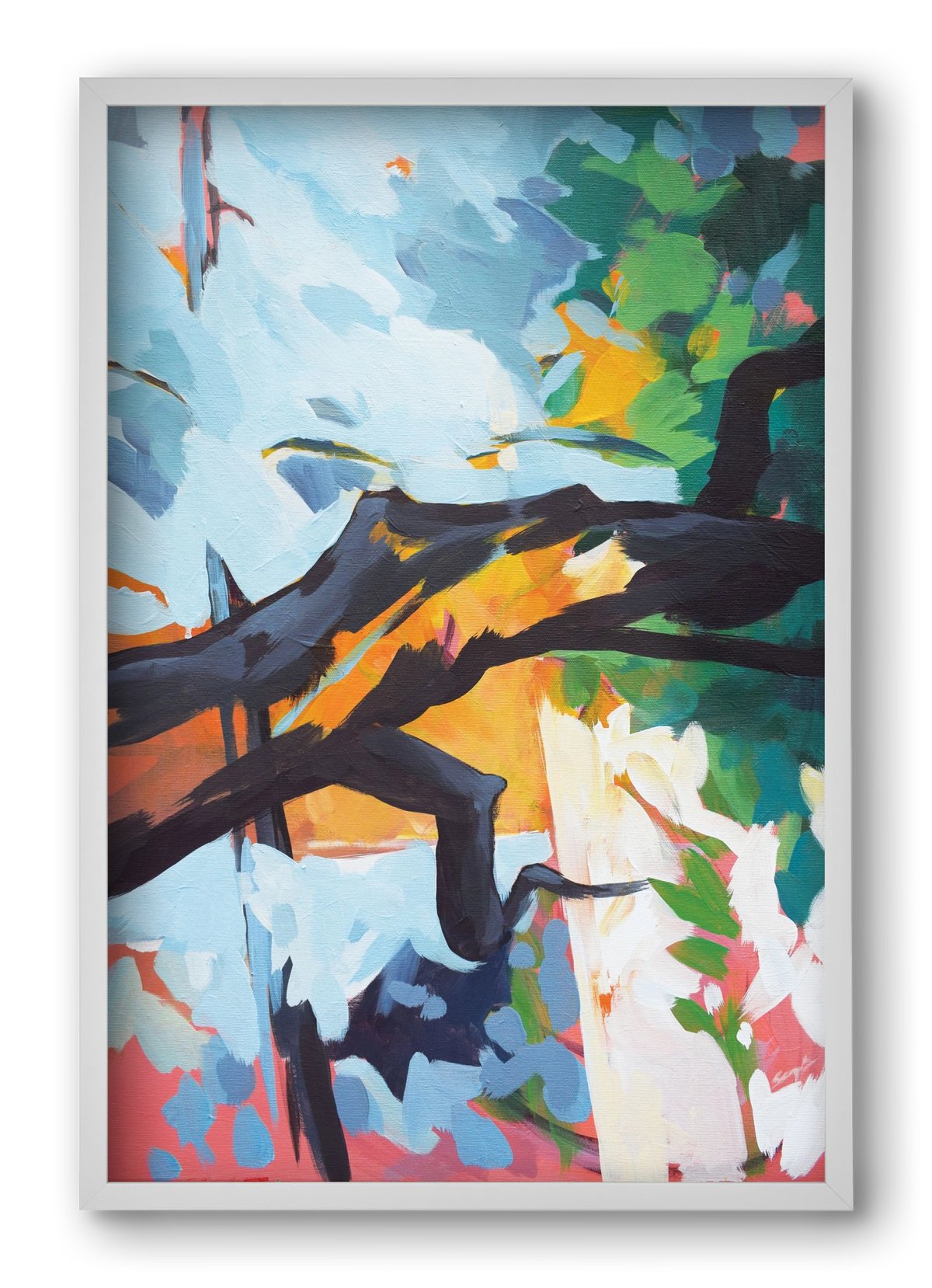 The garden II., 40x60 cm (40x60 cm), Fehér keret