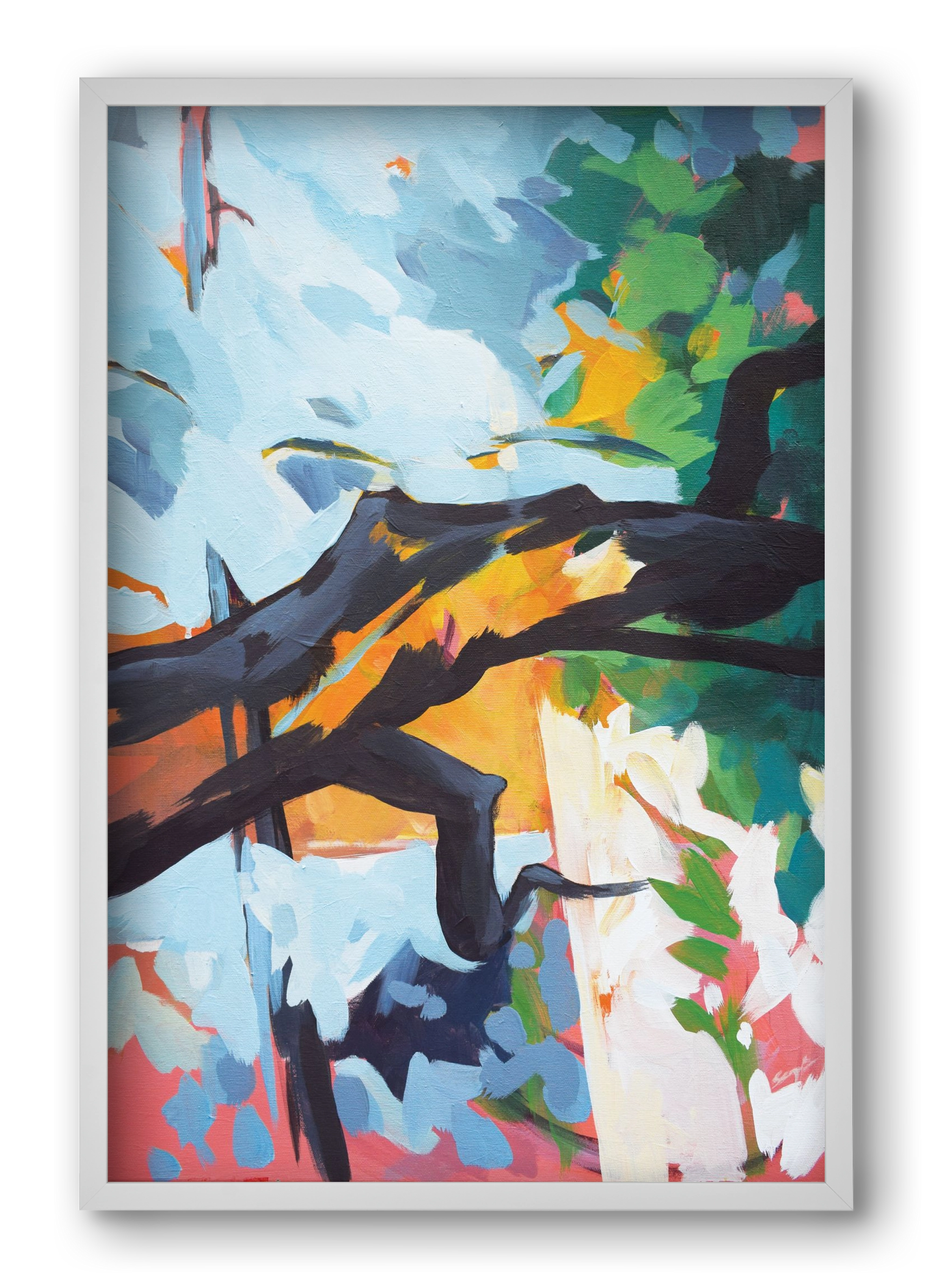 The garden II., 40x60 cm (40x60 cm), Fehér keret