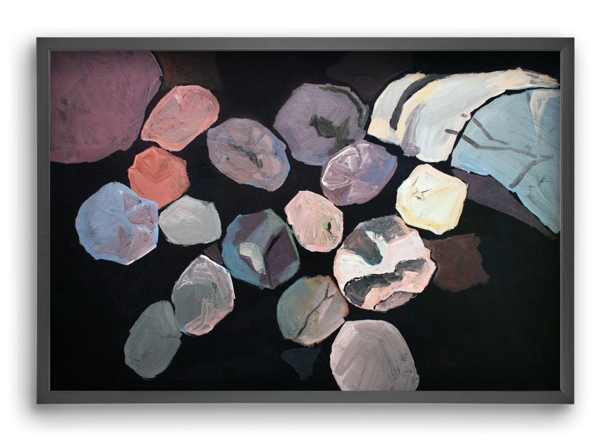 Absztrakt metszet, 60x40 cm (60x40 cm), Fekete keret