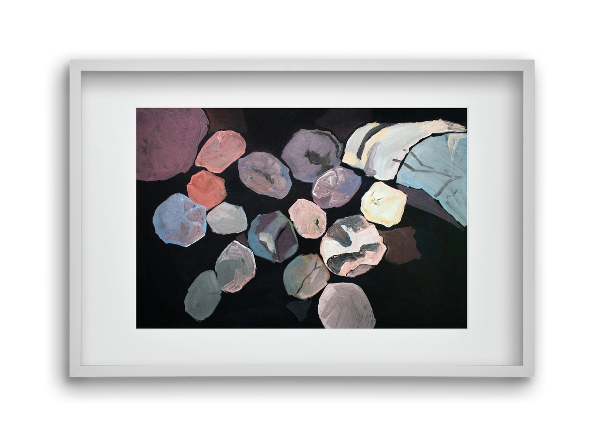 Absztrakt metszet, 45x30 cm (30x20 cm), Fehér keret, paszpartuval